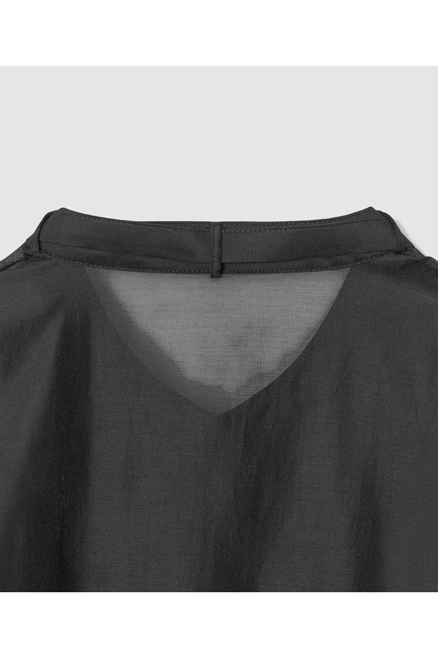 【アルアバイル/allureville】のスリーブコンシャスブラウス 人気、トレンドファッション・服の通販 founy(ファニー) 　ファッション　Fashion　レディースファッション　Fashion for Women　トップス・カットソー　Cut & Sew Tops　シャツ・ブラウス・オフィスカジュアル　Elegant Blouses & Button-Ups　ギャザー　Gathered, Ruffled　シンプル　Simple, Minimal　スタンド　Stand Collar, Upright Stand　スリーブ　Sleeve, Long Sleeve / Short Sleeve　フロント　Front, Front Design　ロング　Long, Long-Length　エレガント 上品　Elegant　other-7|ID: prp329100004904490 ipo3291000000036746622