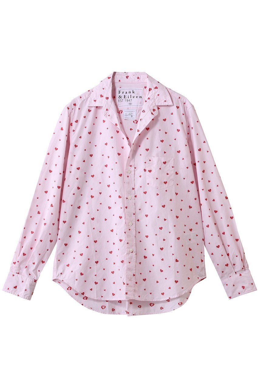 【フランク&アイリーン/Frank&Eileen】のEILEEN イタリアンコットン ストライプハート シャツ 人気、トレンドファッション・服の通販 founy(ファニー) 　ファッション　Fashion　レディースファッション　Fashion for Women　トップス・カットソー　Cut & Sew Tops　シャツ・ブラウス・オフィスカジュアル　Elegant Blouses & Button-Ups　ストライプ　Stripe, Striped Pattern　スリーブ　Sleeve, Long Sleeve / Short Sleeve　デニム　Denim, Jeans Material　フレア　Flare, Flared　ロング　Long, Long-Length　夏　Summer　春　Spring　 other-1|ID: prp329100004904497 ipo3291000000036712956