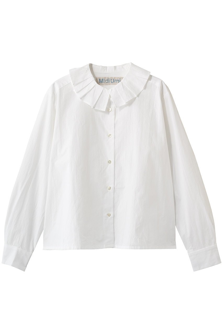 【ミディウミ/MidiUmi】のtuck collar shirt シャツ 人気、トレンドファッション・服の通販 founy(ファニー) 　ファッション　Fashion　レディースファッション　Fashion for Women　トップス・カットソー　Cut & Sew Tops　シャツ・ブラウス・オフィスカジュアル　Elegant Blouses & Button-Ups　おすすめ　Recommended / Our Picks　スリーブ　Sleeve, Long Sleeve / Short Sleeve　フェミニン　Feminine, Girly　フレア　Flare, Flared　ボックス　Boxy, Box Shape　ロング　Long, Long-Length　ワイド　Wide, Wide Fit　 other-1|ID: prp329100004904534 ipo3291000000036713152