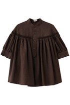 【サイ サイベーシックス/Scye SCYE BASICS】の60/1 Linen Cambric タックド ハーフスリーブ ブラウス 人気、トレンドファッション・服の通販 founy(ファニー) ファッション Fashion レディースファッション Fashion for Women トップス・カットソー Cut & Sew Tops シャツ・ブラウス・オフィスカジュアル Elegant Blouses & Button-Ups ショート Short, Short Length スリーブ Sleeve, Long Sleeve / Short Sleeve ハーフ Half, Half-Length リネン Linen, Linen Fabric thumbnail ブラウン|ID: prp329100004904562 ipo3291000000036713314