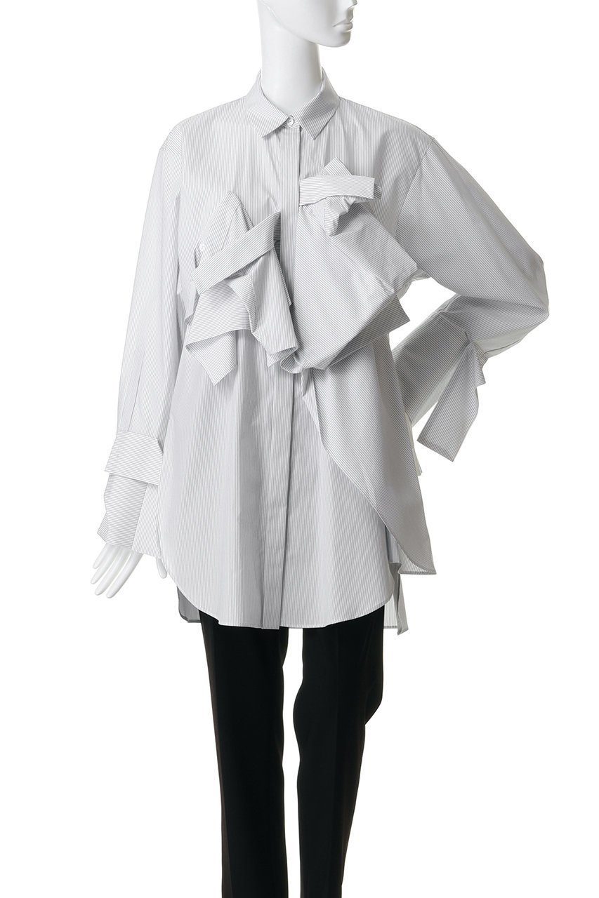 【エンフォルド/ENFOLD】のRECONSTRUCTION SHIRT 人気、トレンドファッション・服の通販 founy(ファニー) 　ファッション　Fashion　レディースファッション　Fashion for Women　トップス・カットソー　Cut & Sew Tops　シャツ・ブラウス・オフィスカジュアル　Elegant Blouses & Button-Ups　おすすめ　Recommended / Our Picks　シェイプ　Shape, Slim Fit　ストレート　Straight, Straight Cut　スリーブ　Sleeve, Long Sleeve / Short Sleeve　ブロード　Broadcloth, Fine Cotton　ロング　Long, Long-Length　other-2|ID: prp329100004904585 ipo3291000000036713463