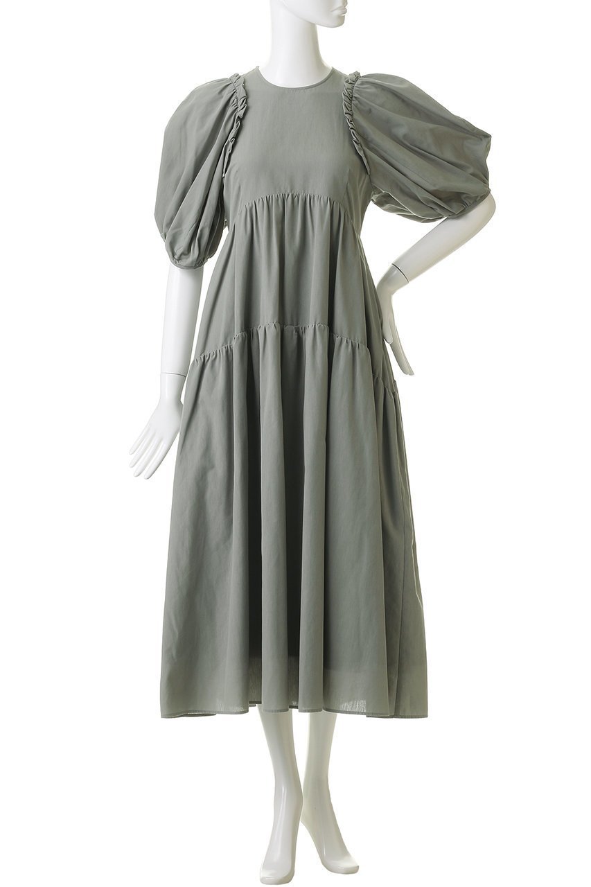 【クラネ/CLANE】のBUBBLE FRILL ONEPIECE ワンピース 人気、トレンドファッション・服の通販 founy(ファニー) 　ファッション　Fashion　レディースファッション　Fashion for Women　ワンピース　Dresses　チュニック　Tunic Tops & Dresses　スリーブ　Sleeve, Long Sleeve / Short Sleeve　チュニック　Tunic, Long Top　バルーン　Balloon, Balloon Silhouette　パーティ　Party, Party Style　フリル　Frill, Ruffle　ロング　Long, Long-Length　other-2|ID: prp329100004904635 ipo3291000000036733372