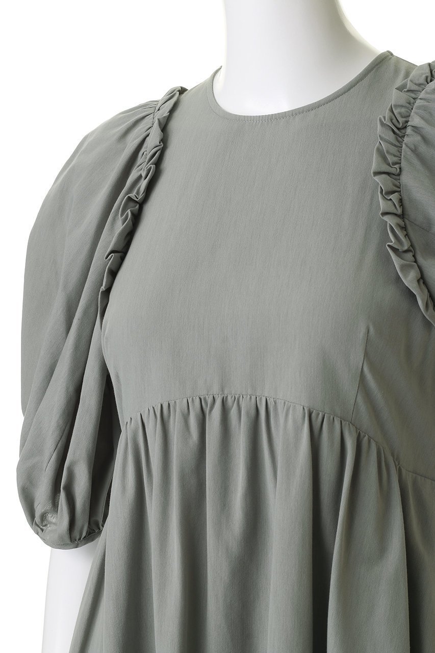 【クラネ/CLANE】のBUBBLE FRILL ONEPIECE ワンピース 人気、トレンドファッション・服の通販 founy(ファニー) 　ファッション　Fashion　レディースファッション　Fashion for Women　ワンピース　Dresses　チュニック　Tunic Tops & Dresses　スリーブ　Sleeve, Long Sleeve / Short Sleeve　チュニック　Tunic, Long Top　バルーン　Balloon, Balloon Silhouette　パーティ　Party, Party Style　フリル　Frill, Ruffle　ロング　Long, Long-Length　other-5|ID: prp329100004904635 ipo3291000000036733375