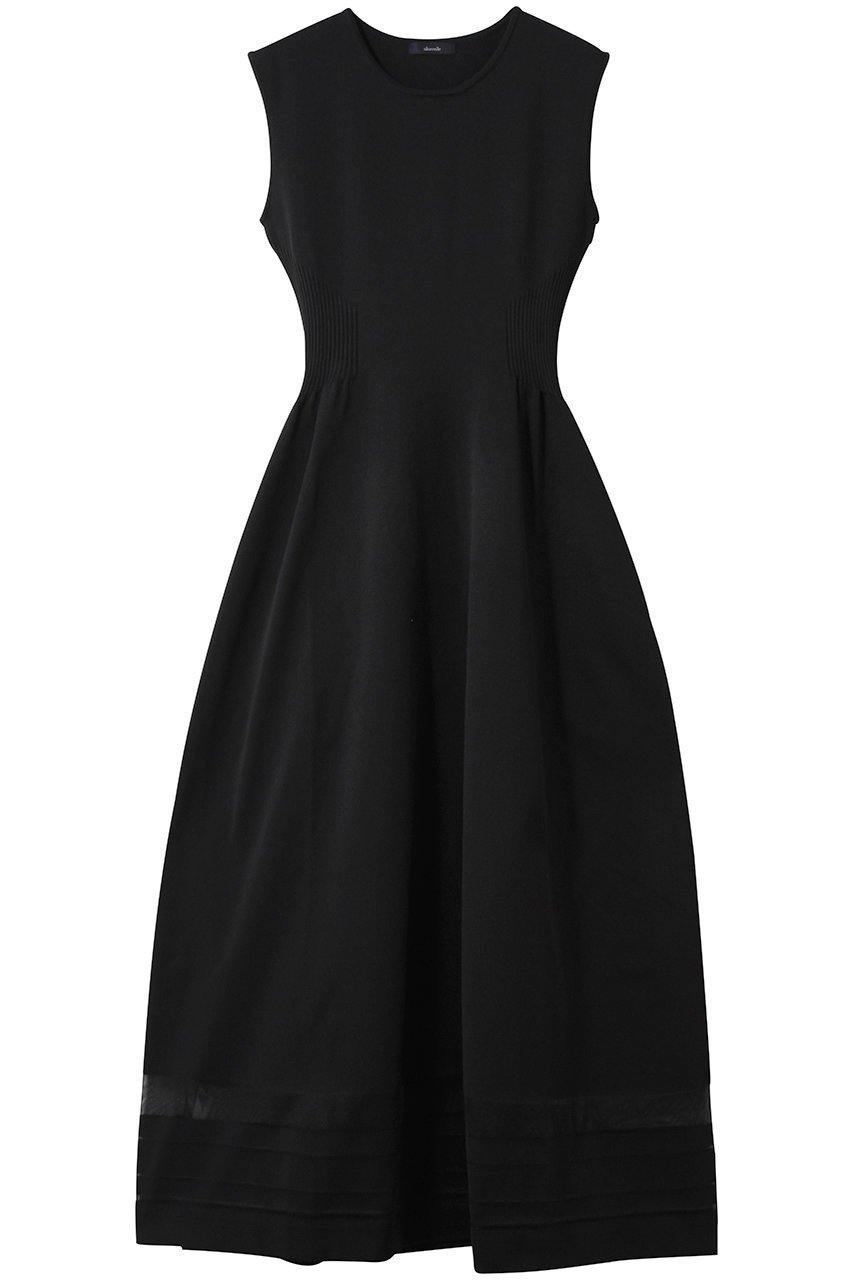 【アルアバイル/allureville】のウエストマークリブワンピース A インテリア・キッズ・メンズ・レディースファッション・服の通販 founy(ファニー) 　ファッション　Fashion　レディースファッション　Fashion for Women　ワンピース　Dresses　チュニック　Tunic Tops & Dresses　シアー　Sheer, See-Through　チュニック　Tunic, Long Top　パーティ　Party, Party Style　ボーダー　Border, Stripe　レース　Lace, Lace Fabric　ロング　Long, Long-Length　夏　Summer　ブラック|ID: prp329100004904653 ipo3291000000036713949