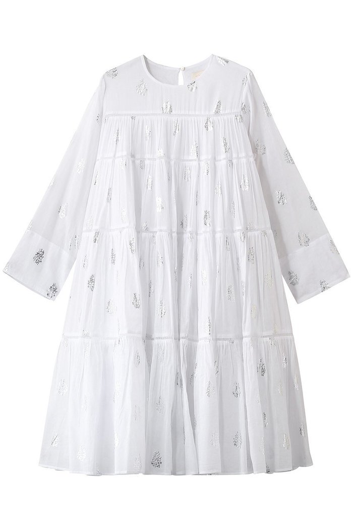 【ヌキテパ/NE QUITTEZ PAS】のCotton Voile Foil Flower Print ティアード ミドル レングスドレス インテリア・キッズ・メンズ・レディースファッション・服の通販 founy(ファウニー) https://founy.com/ ファッション Fashion レディースファッション Fashion for Women ワンピース Dresses フォーマル・パーティードレス・結婚式用ドレス Elegant & Casual Dresses チュニック Tunic Tops & Dresses スニーカー Sneakers, Trainers チュニック Tunic, Long Top ティアード Tiered, Tiered Style ドレス Dress, One-Piece フェミニン Feminine, Girly フラワー Flower, Floral プリント Print, Printed Pattern ミドル Middle Length, Mid Height リュクス Luxury, Elegant, High-End, Chic ロング Long, Long-Length エレガント 上品 Elegant 再入荷 Restock / Back in Stock |ID: prp329100004904665 ipo3291000000036714048