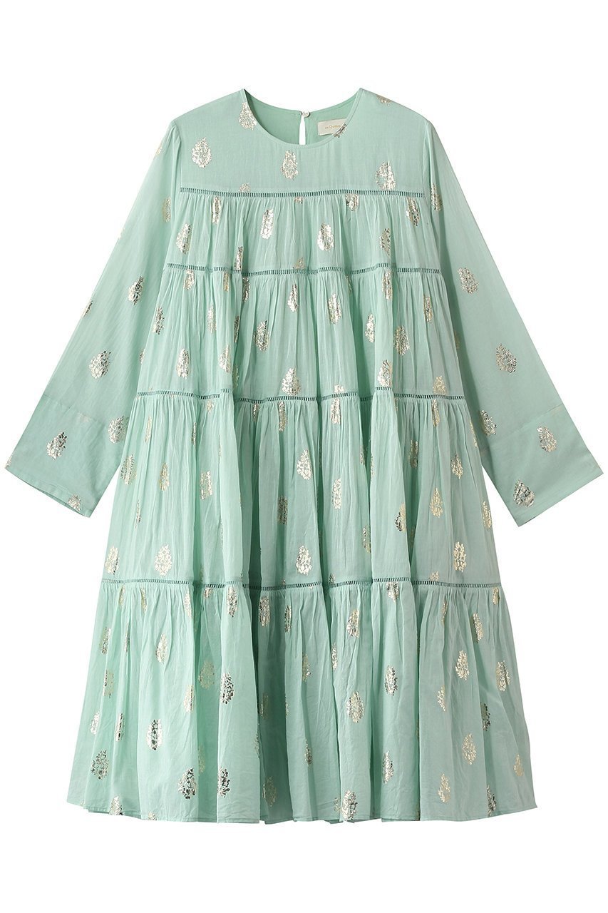 【ヌキテパ/NE QUITTEZ PAS】のCotton Voile Foil Flower Print ティアード ミドル レングスドレス インテリア・キッズ・メンズ・レディースファッション・服の通販 founy(ファニー) ファッション Fashion レディースファッション Fashion for Women ワンピース Dresses フォーマル・パーティードレス・結婚式用ドレス Elegant & Casual Dresses チュニック Tunic Tops & Dresses スニーカー Sneakers, Trainers チュニック Tunic, Long Top ティアード Tiered, Tiered Style ドレス Dress, One-Piece フェミニン Feminine, Girly フラワー Flower, Floral プリント Print, Printed Pattern ミドル Middle Length, Mid Height リュクス Luxury, Elegant, High-End, Chic ロング Long, Long-Length エレガント 上品 Elegant ミント|ID: prp329100004904665 ipo3291000000036714050