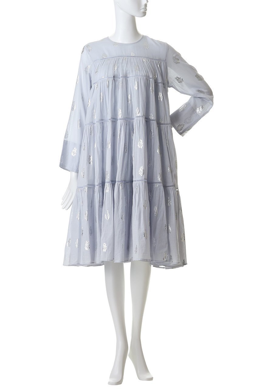 【ヌキテパ/NE QUITTEZ PAS】のCotton Voile Foil Flower Print ティアード ミドル レングスドレス 人気、トレンドファッション・服の通販 founy(ファニー) ファッション Fashion レディースファッション Fashion for Women ワンピース Dresses フォーマル・パーティードレス・結婚式用ドレス Elegant & Casual Dresses チュニック Tunic Tops & Dresses スニーカー Sneakers, Trainers チュニック Tunic, Long Top ティアード Tiered, Tiered Style ドレス Dress, One-Piece フェミニン Feminine, Girly フラワー Flower, Floral プリント Print, Printed Pattern ミドル Middle Length, Mid Height リュクス Luxury, Elegant, High-End, Chic ロング Long, Long-Length エレガント 上品 Elegant other-2|ID: prp329100004904665 ipo3291000000036714052