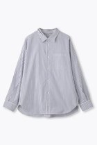 【レリル/lelill】のピマソロ スプリットワイドシャツ ブルーストライプ|ID: prp329100004904667 ipo3291000000036714068