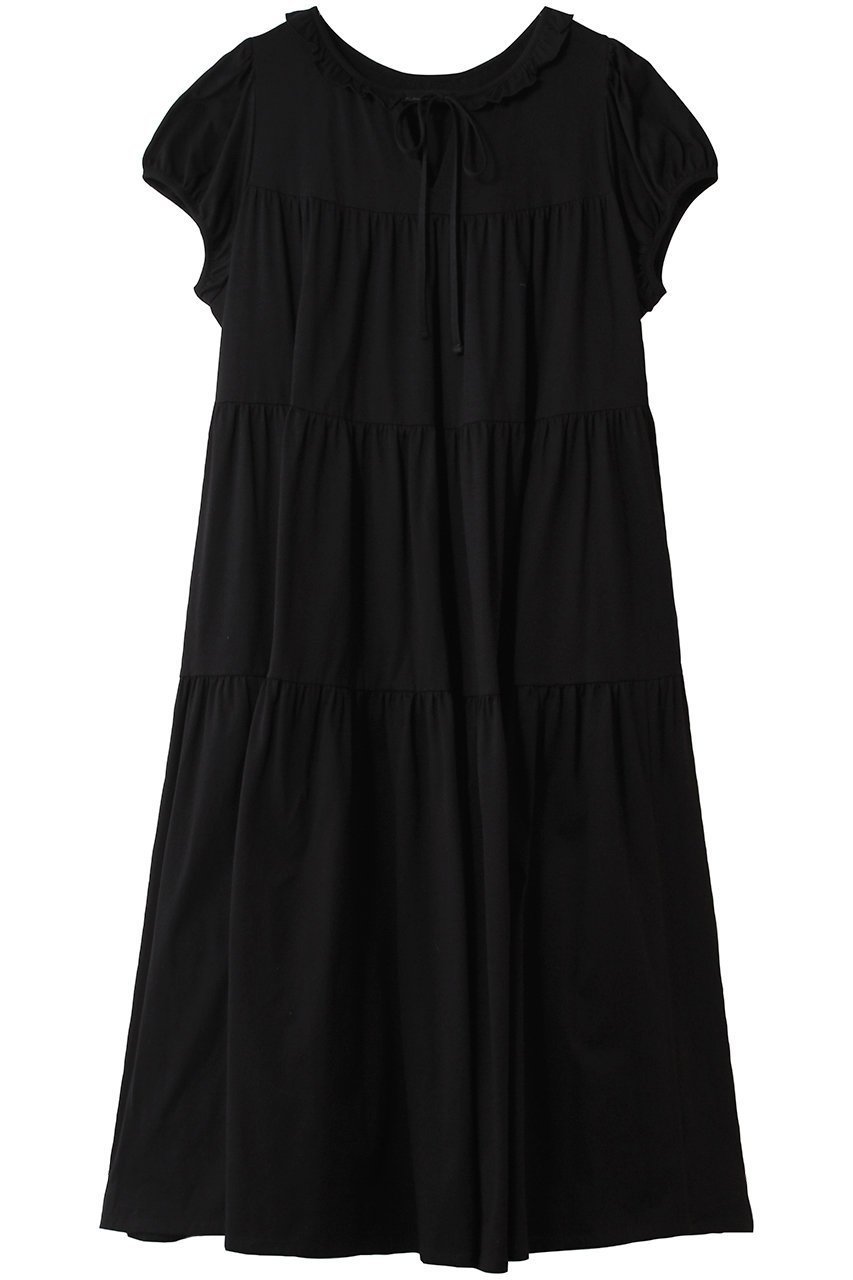 【ビリティス ディセッタン/Bilitis dix-sept ans】のティアードドレス インテリア・キッズ・メンズ・レディースファッション・服の通販 founy(ファニー) 　ファッション　Fashion　レディースファッション　Fashion for Women　ワンピース　Dresses　フォーマル・パーティードレス・結婚式用ドレス　Elegant & Casual Dresses　チュニック　Tunic Tops & Dresses　チュニック　Tunic, Long Top　ドレス　Dress, One-Piece　フリル　Frill, Ruffle　リボン　Ribbon, Bow　ロング　Long, Long-Length　ブラック|ID: prp329100004904673 ipo3291000000036714146