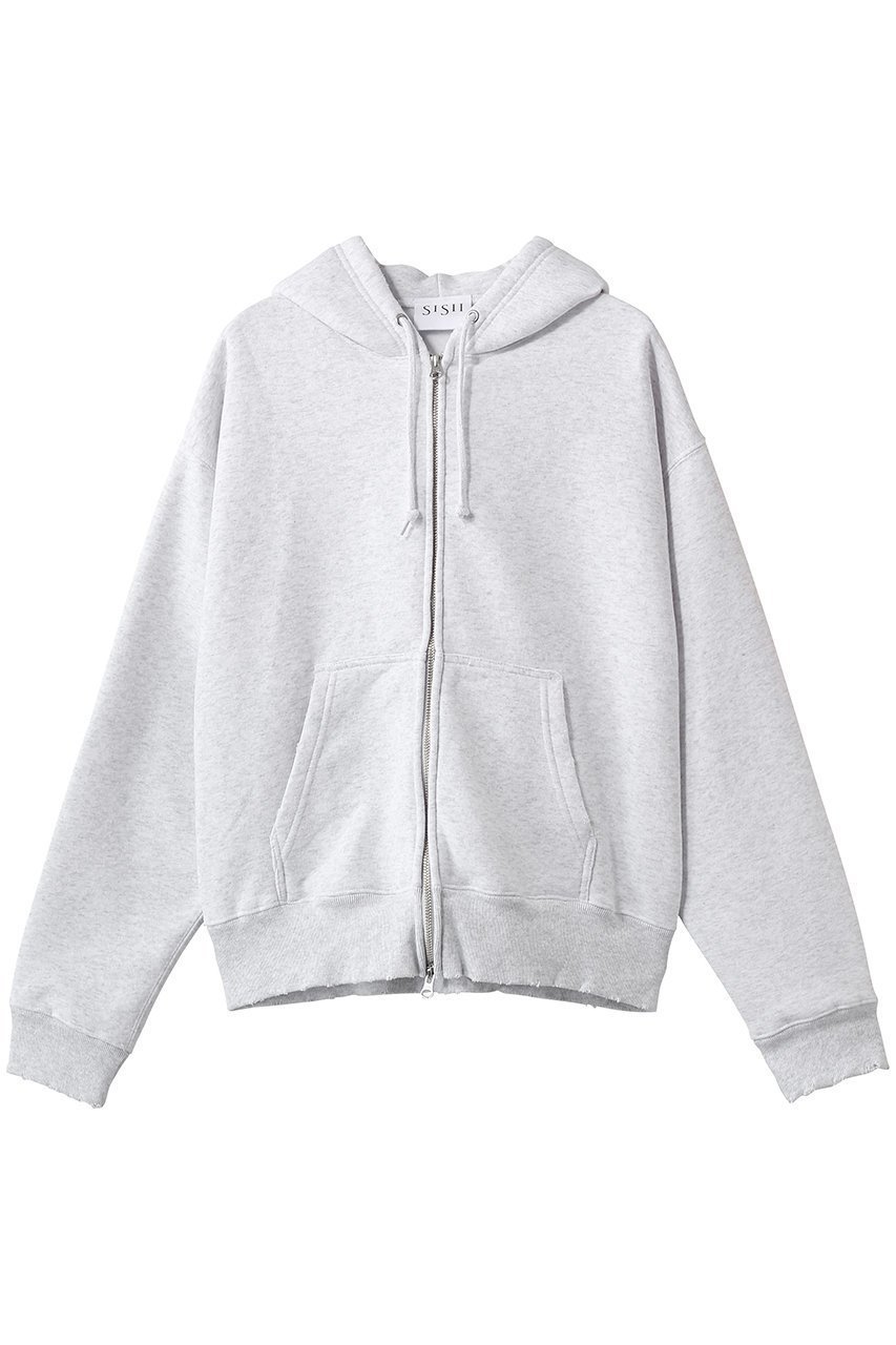 【シシ/sisii】のダブル ジップ フーディー インテリア・キッズ・メンズ・レディースファッション・服の通販 founy(ファニー) 　ファッション　Fashion　レディースファッション　Fashion for Women　トップス・カットソー　Cut & Sew Tops　シャツ・ブラウス・オフィスカジュアル　Elegant Blouses & Button-Ups　レディースパーカー・カジュアルフーディー　Casual Hoodies & Sweatshirts　ロングTシャツ・Tシャツ　Longline T-Shirts & Tees　スウェット・クルーネックトップス　Sweatshirts & Crewnecks / Relaxed Fit Sweat Tops　カットソー・ベーシックTシャツ　Cut-and-Sewn Tops / Stretch Tees & Basics　シンプル　Simple, Minimal　ジップ　Zip, Zipper　スラックス　Slacks, Dress Pants　ダブル　Double, Double-Breasted　ダメージ　Distressed, Destroyed　デニム　Denim, Jeans Material　フェミニン　Feminine, Girly　ワイド　Wide, Wide Fit　定番　Standard, Basic Item　アッシュ|ID: prp329100004904679 ipo3291000000036714202
