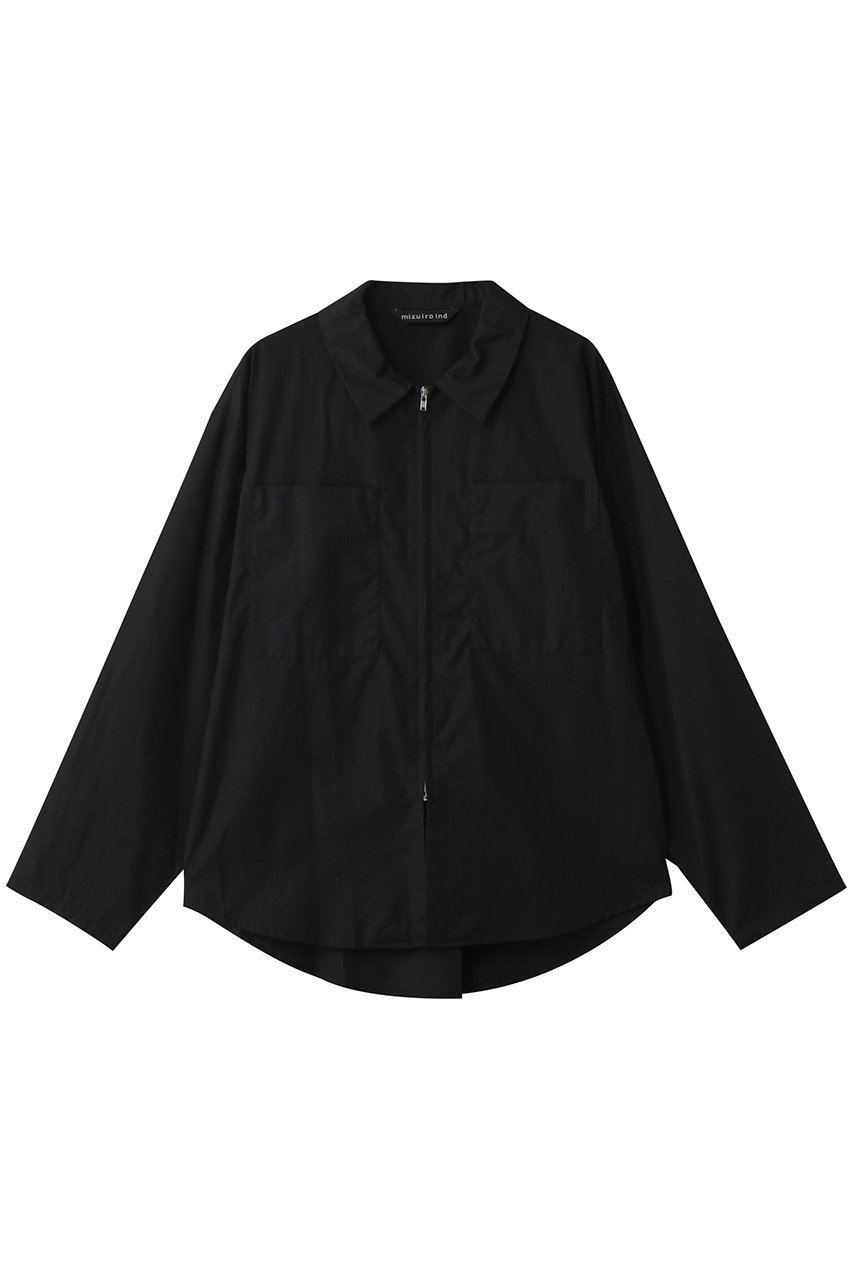 【ミズイロ インド/mizuiro ind】のzip shirt シャツ インテリア・キッズ・メンズ・レディースファッション・服の通販 founy(ファニー) ファッション Fashion レディースファッション Fashion for Women トップス・カットソー Cut & Sew Tops シャツ・ブラウス・オフィスカジュアル Elegant Blouses & Button-Ups スラックス Slacks, Dress Pants スリーブ Sleeve, Long Sleeve / Short Sleeve デニム Denim, Jeans Material ポケット Pocket, Pocket Detail ロング Long, Long-Length ワーク Workwear, Utility Style black|ID: prp329100004904686 ipo3291000000036714270