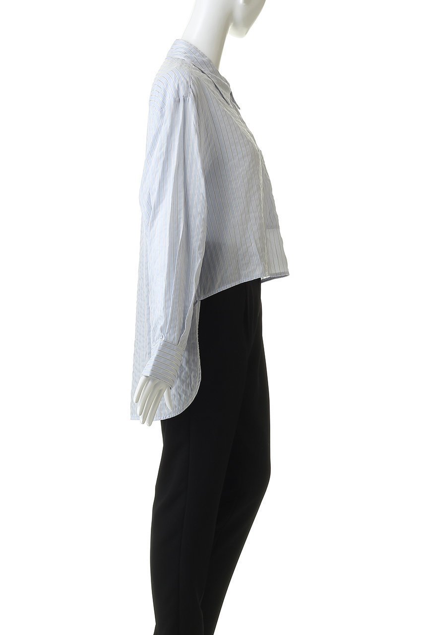 【スタニングルアー/STUNNING LURE】のストライプシャツ 人気、トレンドファッション・服の通販 founy(ファニー) 　ファッション　Fashion　レディースファッション　Fashion for Women　トップス・カットソー　Cut & Sew Tops　シャツ・ブラウス・オフィスカジュアル　Elegant Blouses & Button-Ups　なめらか　Smooth, Silky Texture　シンプル　Simple, Minimal　ストライプ　Stripe, Striped Pattern　スリーブ　Sleeve, Long Sleeve / Short Sleeve　ハイネック　High Neck, Mock Neck　バランス　Balance, Style Balance　フロント　Front, Front Design　モダン　Modern, Contemporary　ロング　Long, Long-Length　ワイド　Wide, Wide Fit　エレガント 上品　Elegant　other-3|ID: prp329100004904692 ipo3291000000036714327