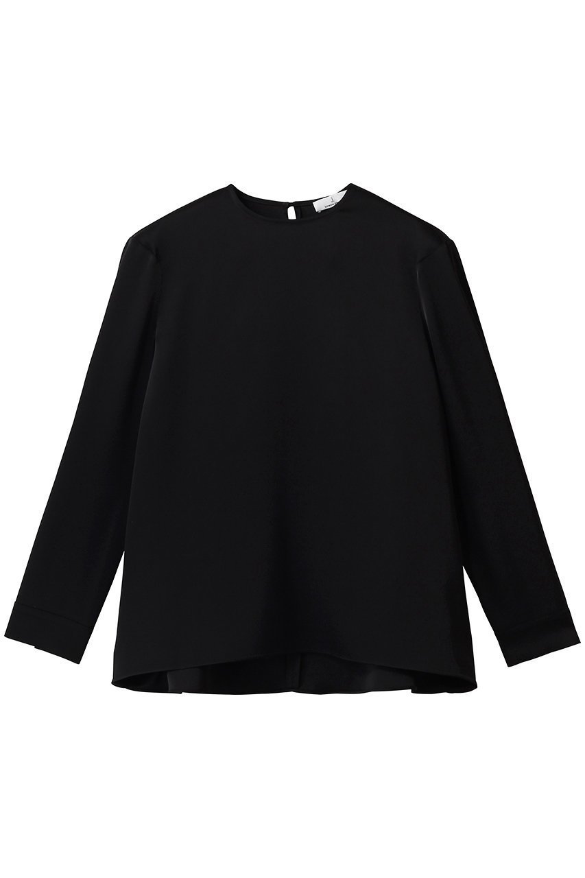 【ジェイドット/j.】のダブルサテン Tブラウス インテリア・キッズ・メンズ・レディースファッション・服の通販 founy(ファニー) 　ファッション　Fashion　レディースファッション　Fashion for Women　トップス・カットソー　Cut & Sew Tops　シャツ・ブラウス・オフィスカジュアル　Elegant Blouses & Button-Ups　オケージョン　Occasion Wear　サテン　Satin, Glossy Fabric　スリーブ　Sleeve, Long Sleeve / Short Sleeve　ダブル　Double, Double-Breasted　パーティ　Party, Party Style　フレア　Flare, Flared　リュクス　Luxury, Elegant, High-End, Chic　ロング　Long, Long-Length　ブラック|ID: prp329100004904700 ipo3291000000036714431