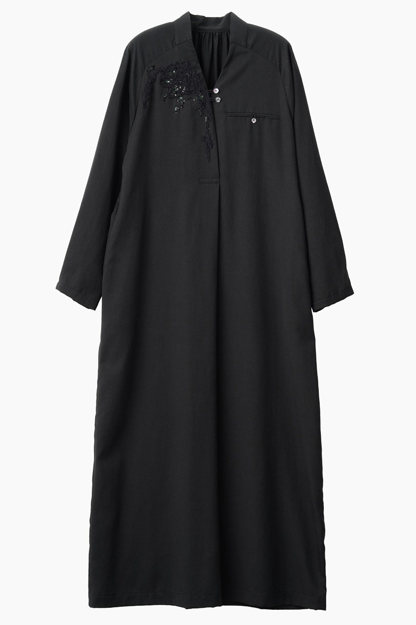 【ミューラル/MURRAL】のVeil エンブロイダード ドレス インテリア・キッズ・メンズ・レディースファッション・服の通販 founy(ファニー) 　ファッション　Fashion　レディースファッション　Fashion for Women　ワンピース　Dresses　フォーマル・パーティードレス・結婚式用ドレス　Elegant & Casual Dresses　チュニック　Tunic Tops & Dresses　オケージョン　Occasion Wear　クラシカル　Classical, Vintage-Inspired　スパンコール　Sequins, Sequin Embellishment　チュニック　Tunic, Long Top　ドレス　Dress, One-Piece　ドレープ　Drape, Draping Fabric　モチーフ　Motif, Design Theme　ロング　Long, Long-Length　ブラック|ID: prp329100004904709 ipo3291000000036714553