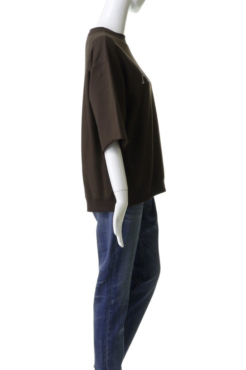 【アメリカーナ/Americana】の【ELLE SHOP限定】ハーフスリーブスウェット 人気、トレンドファッション・服の通販 founy(ファニー) 　ファッション　Fashion　レディースファッション　Fashion for Women　トップス・カットソー　Cut & Sew Tops　シャツ・ブラウス・オフィスカジュアル　Elegant Blouses & Button-Ups　レディースパーカー・カジュアルフーディー　Casual Hoodies & Sweatshirts　ロングTシャツ・Tシャツ　Longline T-Shirts & Tees　スウェット・クルーネックトップス　Sweatshirts & Crewnecks / Relaxed Fit Sweat Tops　カットソー・ベーシックTシャツ　Cut-and-Sewn Tops / Stretch Tees & Basics　おすすめ　Recommended / Our Picks　ショート　Short, Short Length　スリーブ　Sleeve, Long Sleeve / Short Sleeve　デニム　Denim, Jeans Material　バランス　Balance, Style Balance　フォルム　Silhouette, Form　フレア　Flare, Flared　プリーツ　Pleats, Pleated　ワイド　Wide, Wide Fit　other-3|ID: prp329100004904710 ipo3291000000036714582