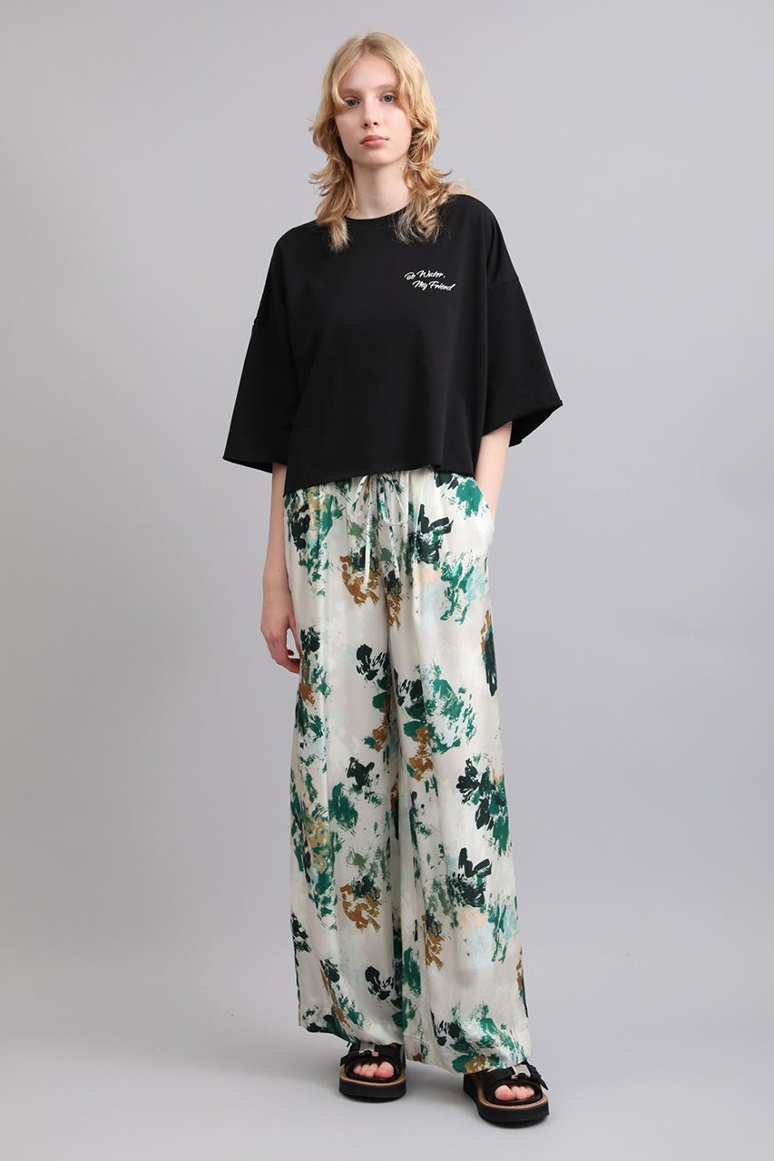 【サクラ/SACRA】のファインコットンフリースポイントプリントトップス 人気、トレンドファッション・服の通販 founy(ファニー) 　ファッション　Fashion　レディースファッション　Fashion for Women　トップス・カットソー　Cut & Sew Tops　シャツ・ブラウス・オフィスカジュアル　Elegant Blouses & Button-Ups　ロングTシャツ・Tシャツ　Longline T-Shirts & Tees　カットソー・ベーシックTシャツ　Cut-and-Sewn Tops / Stretch Tees & Basics　カットソー　Cut and Sewn Top　クロップド　Cropped, Short Length　スリーブ　Sleeve, Long Sleeve / Short Sleeve　ハーフ　Half, Half-Length　バランス　Balance, Style Balance　フィット　Fit, Slim Fit　ロング　Long, Long-Length　エレガント 上品　Elegant　other-7|ID: prp329100004904718 ipo3291000000036714655