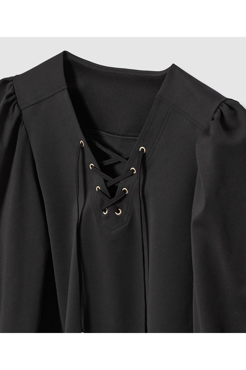 【アルアバイル/allureville】の【LOULOU WILLOUGHBY】モックロディレースアップマリンプルオーバー 人気、トレンドファッション・服の通販 founy(ファニー) ファッション Fashion レディースファッション Fashion for Women トップス・カットソー Cut & Sew Tops シャツ・ブラウス・オフィスカジュアル Elegant Blouses & Button-Ups ロングTシャツ・Tシャツ Longline T-Shirts & Tees カジュアルプルオーバー・ニットトップス Pullovers & Knit Tops / Casual Pullovers カットソー・ベーシックTシャツ Cut-and-Sewn Tops / Stretch Tees & Basics ギャザー Gathered, Ruffled グログラン Grosgrain, Grosgrain Ribbon スピンドル Spindle, Drawcord スリット Slit, Slit Detail スリーブ Sleeve, Long Sleeve / Short Sleeve トレンド Trend, Trending Now フォルム Silhouette, Form ヨーク Yoke, Yoke Design ロング Long, Long-Length エレガント 上品 Elegant other-3|ID: prp329100004904728 ipo3291000000036714739