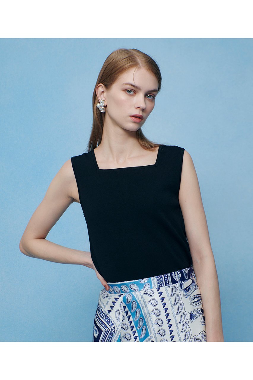 【アルアバイル/allureville】の【LOULOU WILLOUGHBY】スクエアタンク 人気、トレンドファッション・服の通販 founy(ファニー) 　ファッション　Fashion　レディースファッション　Fashion for Women　トップス・カットソー　Cut & Sew Tops　キャミソール&ノースリーブ　Camisoles & Sleeveless Tops　シャツ・ブラウス・オフィスカジュアル　Elegant Blouses & Button-Ups　ロングTシャツ・Tシャツ　Longline T-Shirts & Tees　カットソー・ベーシックTシャツ　Cut-and-Sewn Tops / Stretch Tees & Basics　インナー　Innerwear　キャミソール　Camisole, Spaghetti Strap Top　ジャケット　Jacket, Outerwear　スクエア　Square, Square Shape　タンク　Tank Top, Sleeveless Top　デコルテ　Décolleté, Neckline　エレガント 上品　Elegant　再入荷　Restock / Back in Stock　other-8|ID: prp329100004904729 ipo3291000000036714756