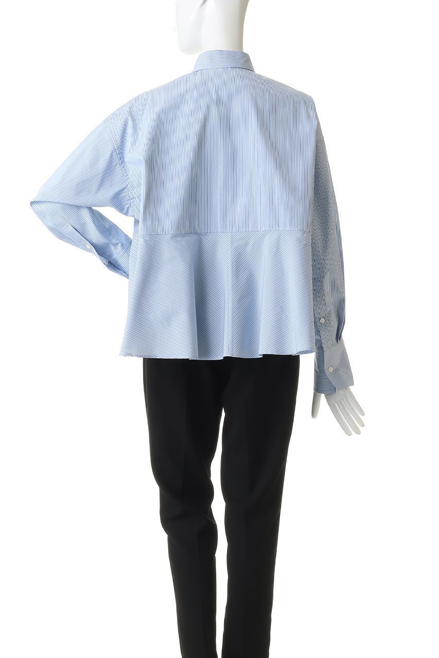 【デザイン ワークス/DESIGN WORKS】のシルケットペプラムシャツ 人気、トレンドファッション・服の通販 founy(ファニー) 　ファッション　Fashion　レディースファッション　Fashion for Women　トップス・カットソー　Cut & Sew Tops　シャツ・ブラウス・オフィスカジュアル　Elegant Blouses & Button-Ups　シルケット　Silket, Silky Cotton　スリーブ　Sleeve, Long Sleeve / Short Sleeve　センター　Center, Center Line　デニム　Denim, Jeans Material　フレア　Flare, Flared　ペプラム　Peplum, Flared Hem　ロング　Long, Long-Length　エレガント 上品　Elegant　other-4|ID: prp329100004904732 ipo3291000000036714781