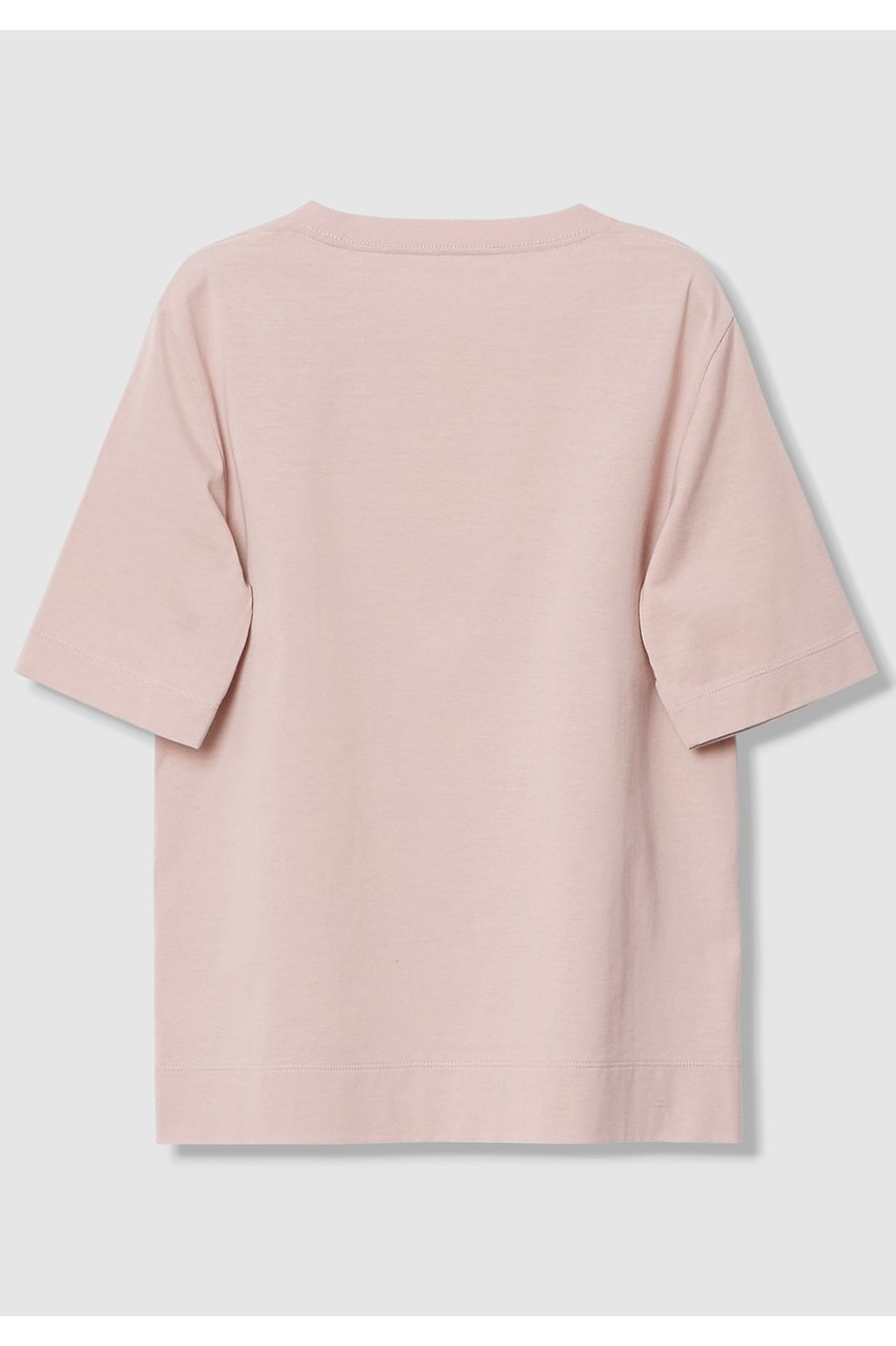 【アナイ/ANAYI】のコットン天竺半袖レギュラー プルオーバー 人気、トレンドファッション・服の通販 founy(ファニー) 　ファッション　Fashion　レディースファッション　Fashion for Women　トップス・カットソー　Cut & Sew Tops　シャツ・ブラウス・オフィスカジュアル　Elegant Blouses & Button-Ups　ロングTシャツ・Tシャツ　Longline T-Shirts & Tees　カジュアルプルオーバー・ニットトップス　Pullovers & Knit Tops / Casual Pullovers　カットソー・ベーシックTシャツ　Cut-and-Sewn Tops / Stretch Tees & Basics　イタリア　Italy　巾着　Drawstring Bag, Kinchaku　ショート　Short, Short Length　スリーブ　Sleeve, Long Sleeve / Short Sleeve　ドレープ　Drape, Draping Fabric　定番　Standard, Basic Item　バランス　Balance, Style Balance　パターン　Pattern, Design Print　ベーシック　Basic, Essential　半袖　Short Sleeve, Half Sleeve　レギュラー　Regular, Standard Fit　other-2|ID: prp329100004904735 ipo3291000000036714804