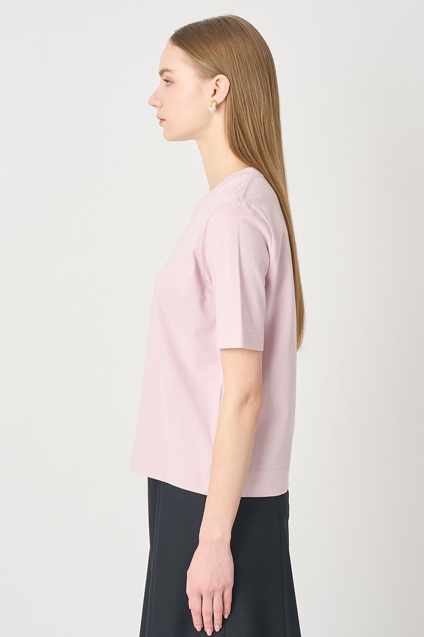 【アナイ/ANAYI】のコットン天竺半袖レギュラー プルオーバー 人気、トレンドファッション・服の通販 founy(ファニー) 　ファッション　Fashion　レディースファッション　Fashion for Women　トップス・カットソー　Cut & Sew Tops　シャツ・ブラウス・オフィスカジュアル　Elegant Blouses & Button-Ups　ロングTシャツ・Tシャツ　Longline T-Shirts & Tees　カジュアルプルオーバー・ニットトップス　Pullovers & Knit Tops / Casual Pullovers　カットソー・ベーシックTシャツ　Cut-and-Sewn Tops / Stretch Tees & Basics　イタリア　Italy　巾着　Drawstring Bag, Kinchaku　ショート　Short, Short Length　スリーブ　Sleeve, Long Sleeve / Short Sleeve　ドレープ　Drape, Draping Fabric　定番　Standard, Basic Item　バランス　Balance, Style Balance　パターン　Pattern, Design Print　ベーシック　Basic, Essential　半袖　Short Sleeve, Half Sleeve　レギュラー　Regular, Standard Fit　other-6|ID: prp329100004904735 ipo3291000000036714808