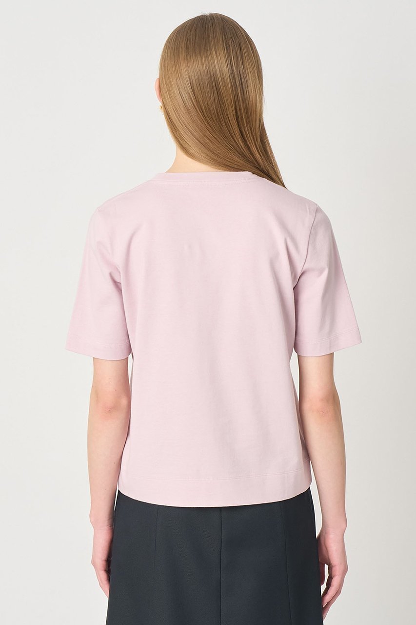 【アナイ/ANAYI】のコットン天竺半袖レギュラー プルオーバー 人気、トレンドファッション・服の通販 founy(ファニー) 　ファッション　Fashion　レディースファッション　Fashion for Women　トップス・カットソー　Cut & Sew Tops　シャツ・ブラウス・オフィスカジュアル　Elegant Blouses & Button-Ups　ロングTシャツ・Tシャツ　Longline T-Shirts & Tees　カジュアルプルオーバー・ニットトップス　Pullovers & Knit Tops / Casual Pullovers　カットソー・ベーシックTシャツ　Cut-and-Sewn Tops / Stretch Tees & Basics　イタリア　Italy　巾着　Drawstring Bag, Kinchaku　ショート　Short, Short Length　スリーブ　Sleeve, Long Sleeve / Short Sleeve　ドレープ　Drape, Draping Fabric　定番　Standard, Basic Item　バランス　Balance, Style Balance　パターン　Pattern, Design Print　ベーシック　Basic, Essential　半袖　Short Sleeve, Half Sleeve　レギュラー　Regular, Standard Fit　other-7|ID: prp329100004904735 ipo3291000000036714809