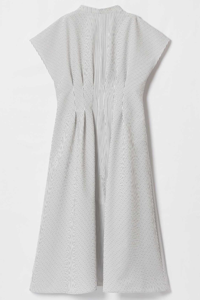 【アナイ/ANAYI】のサッカーストレッチタックフレア ワンピース 人気、トレンドファッション・服の通販 founy(ファニー) 　ファッション　Fashion　レディースファッション　Fashion for Women　ワンピース　Dresses　チュニック　Tunic Tops & Dresses　サッカー　Seersucker, Summer Fabric　スキッパー　Skipper, Open Collar　ストライプ　Stripe, Striped Pattern　ストレッチ　Stretch, Stretchy Fabric　スリーブ　Sleeve, Long Sleeve / Short Sleeve　チュニック　Tunic, Long Top　ハーフ　Half, Half-Length　フレア　Flare, Flared　ペチコート　Petticoat, Underskirt　リラックス　Relax, Relaxed Fit　ロング　Long, Long-Length　無地　Plain, Solid Color　other-2|ID: prp329100004904736 ipo3291000000036714816