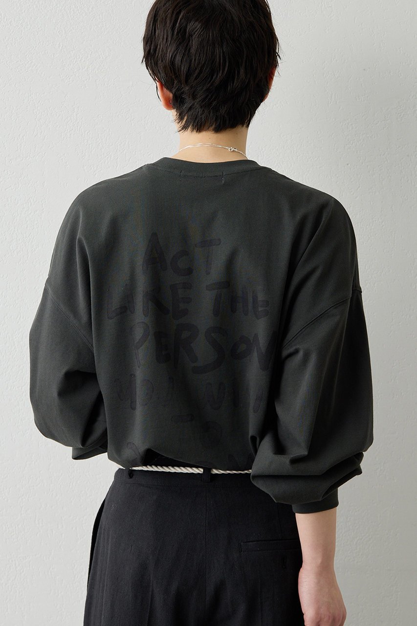 【ウィムガゼット/Whim Gazette】の【THE PAUSE】バックロゴロンTEE 人気、トレンドファッション・服の通販 founy(ファニー) 　ファッション　Fashion　レディースファッション　Fashion for Women　トップス・カットソー　Cut & Sew Tops　シャツ・ブラウス・オフィスカジュアル　Elegant Blouses & Button-Ups　ロングTシャツ・Tシャツ　Longline T-Shirts & Tees　カットソー・ベーシックTシャツ　Cut-and-Sewn Tops / Stretch Tees & Basics　シンプル　Simple, Minimal　スリーブ　Sleeve, Long Sleeve / Short Sleeve　バランス　Balance, Style Balance　フロント　Front, Front Design　プリント　Print, Printed Pattern　ベーシック　Basic, Essential　ルーズ　Loose, Oversized　ロング　Long, Long-Length　other-4|ID: prp329100004904739 ipo3291000000036746737