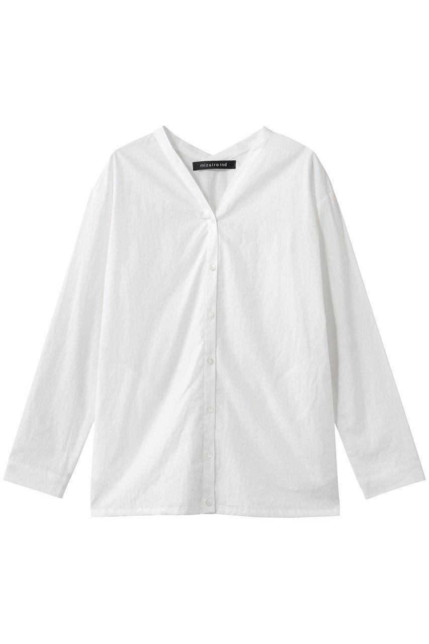 【ミズイロ インド/mizuiro ind】のshirt C/D カーディガン インテリア・キッズ・メンズ・レディースファッション・服の通販 founy(ファニー) 　ファッション　Fashion　レディースファッション　Fashion for Women　トップス・カットソー　Cut & Sew Tops　カーディガン・羽織り　Layered Style Cardigans　シャツ・ブラウス・オフィスカジュアル　Elegant Blouses & Button-Ups　カーディガン　Cardigan, Knitwear　スリーブ　Sleeve, Long Sleeve / Short Sleeve　フロント　Front, Front Design　ロング　Long, Long-Length　off white|ID: prp329100004904760 ipo3291000000036715020