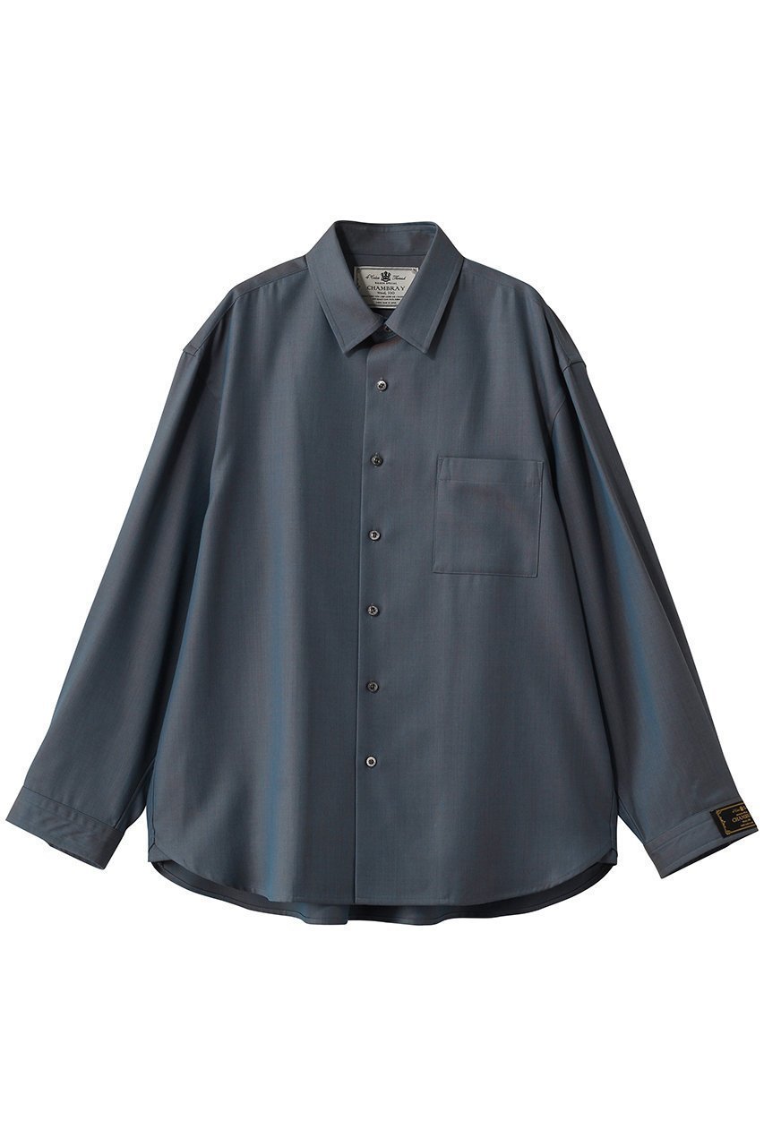 【メゾンスペシャル/MAISON SPECIAL】の【UNISEX】72/2 4色シャンブレーウールシャツ インテリア・キッズ・メンズ・レディースファッション・服の通販 founy(ファニー) 　ファッション　Fashion　レディースファッション　Fashion for Women　トップス・カットソー　Cut & Sew Tops　シャツ・ブラウス・オフィスカジュアル　Elegant Blouses & Button-Ups　ユニセックス　Unisex, Genderless　スリーブ　Sleeve, Long Sleeve / Short Sleeve　リュクス　Luxury, Elegant, High-End, Chic　ロング　Long, Long-Length　D.BLU(ダークブルー)|ID: prp329100004904773 ipo3291000000036715139