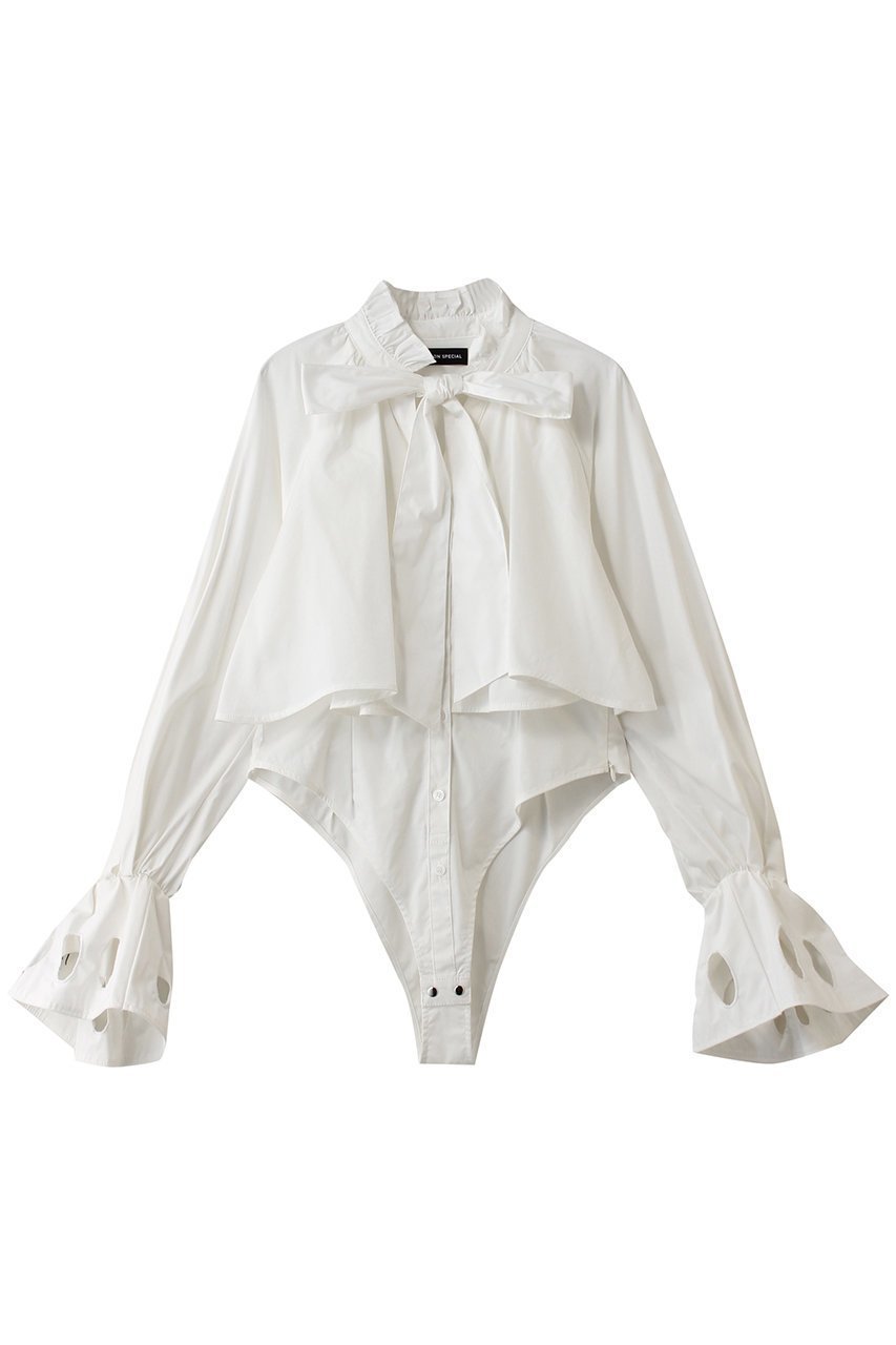 【メゾンスペシャル/MAISON SPECIAL】のRuffle Shirt Bodysuit/ラッフルシャツボディスーツ 人気、トレンドファッション・服の通販 founy(ファニー) 　ファッション　Fashion　レディースファッション　Fashion for Women　トップス・カットソー　Cut & Sew Tops　シャツ・ブラウス・オフィスカジュアル　Elegant Blouses & Button-Ups　ロングTシャツ・Tシャツ　Longline T-Shirts & Tees　カットソー・ベーシックTシャツ　Cut-and-Sewn Tops / Stretch Tees & Basics　スリーブ　Sleeve, Long Sleeve / Short Sleeve　スーツ　Suit, Formalwear　フリル　Frill, Ruffle　ロング　Long, Long-Length　 other-1|ID: prp329100004904774 ipo3291000000036715144