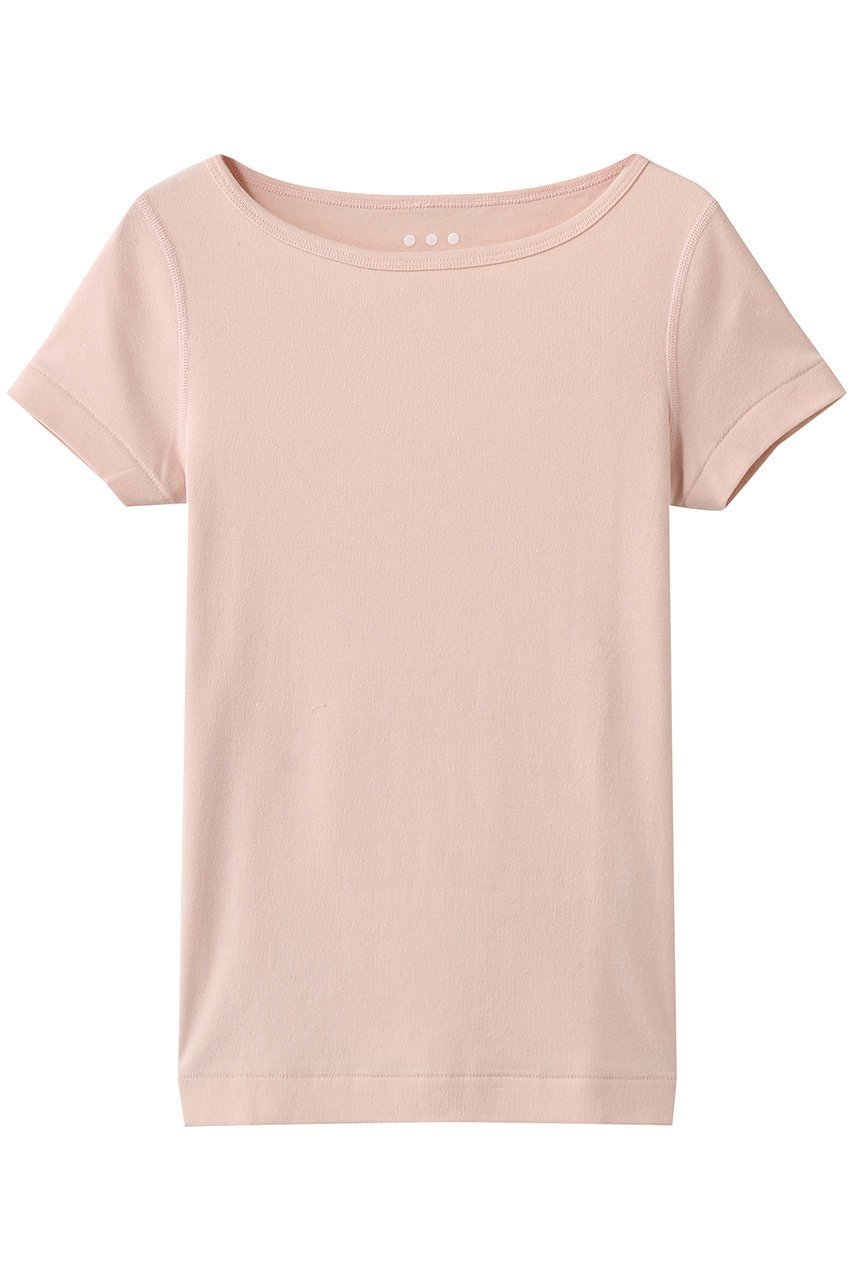 【スリー ドッツ/three dots】のオーガニックコットン 半袖ジンジャー インテリア・キッズ・メンズ・レディースファッション・服の通販 founy(ファニー) 　ファッション　Fashion　レディースファッション　Fashion for Women　トップス・カットソー　Cut & Sew Tops　シャツ・ブラウス・オフィスカジュアル　Elegant Blouses & Button-Ups　ロングTシャツ・Tシャツ　Longline T-Shirts & Tees　カットソー・ベーシックTシャツ　Cut-and-Sewn Tops / Stretch Tees & Basics　オーガニック　Organic Cotton　コンパクト　Compact, Small Size　ショルダー　Shoulder, Shoulder Strap　ショート　Short, Short Length　ジャケット　Jacket, Outerwear　スリーブ　Sleeve, Long Sleeve / Short Sleeve　バランス　Balance, Style Balance　フィット　Fit, Slim Fit　ラウンド　Round, Round Neck　半袖　Short Sleeve, Half Sleeve　定番　Standard, Basic Item　クリームピンク|ID: prp329100004904776 ipo3291000000036715192