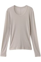 【スリー ドッツ/three dots】のシアージェシカ スクープネックカットソー 人気、トレンドファッション・服の通販 founy(ファニー) ファッション Fashion レディースファッション Fashion for Women トップス・カットソー Cut & Sew Tops シャツ・ブラウス・オフィスカジュアル Elegant Blouses & Button-Ups ロングTシャツ・Tシャツ Longline T-Shirts & Tees カットソー・ベーシックTシャツ Cut-and-Sewn Tops / Stretch Tees & Basics インナー Innerwear キャミソール Camisole, Spaghetti Strap Top シアー Sheer, See-Through スリーブ Sleeve, Long Sleeve / Short Sleeve タンク Tank Top, Sleeveless Top バランス Balance, Style Balance ロング Long, Long-Length thumbnail グレー|ID: prp329100004904777 ipo3291000000036715219