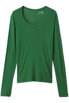 【スリー ドッツ/three dots】のシアージェシカ スクープネックカットソー 人気、トレンドファッション・服の通販 founy(ファニー) ファッション Fashion レディースファッション Fashion for Women トップス・カットソー Cut & Sew Tops シャツ・ブラウス・オフィスカジュアル Elegant Blouses & Button-Ups ロングTシャツ・Tシャツ Longline T-Shirts & Tees カットソー・ベーシックTシャツ Cut-and-Sewn Tops / Stretch Tees & Basics インナー Innerwear キャミソール Camisole, Spaghetti Strap Top シアー Sheer, See-Through スリーブ Sleeve, Long Sleeve / Short Sleeve タンク Tank Top, Sleeveless Top バランス Balance, Style Balance ロング Long, Long-Length thumbnail グリーン|ID: prp329100004904777 ipo3291000000036715221