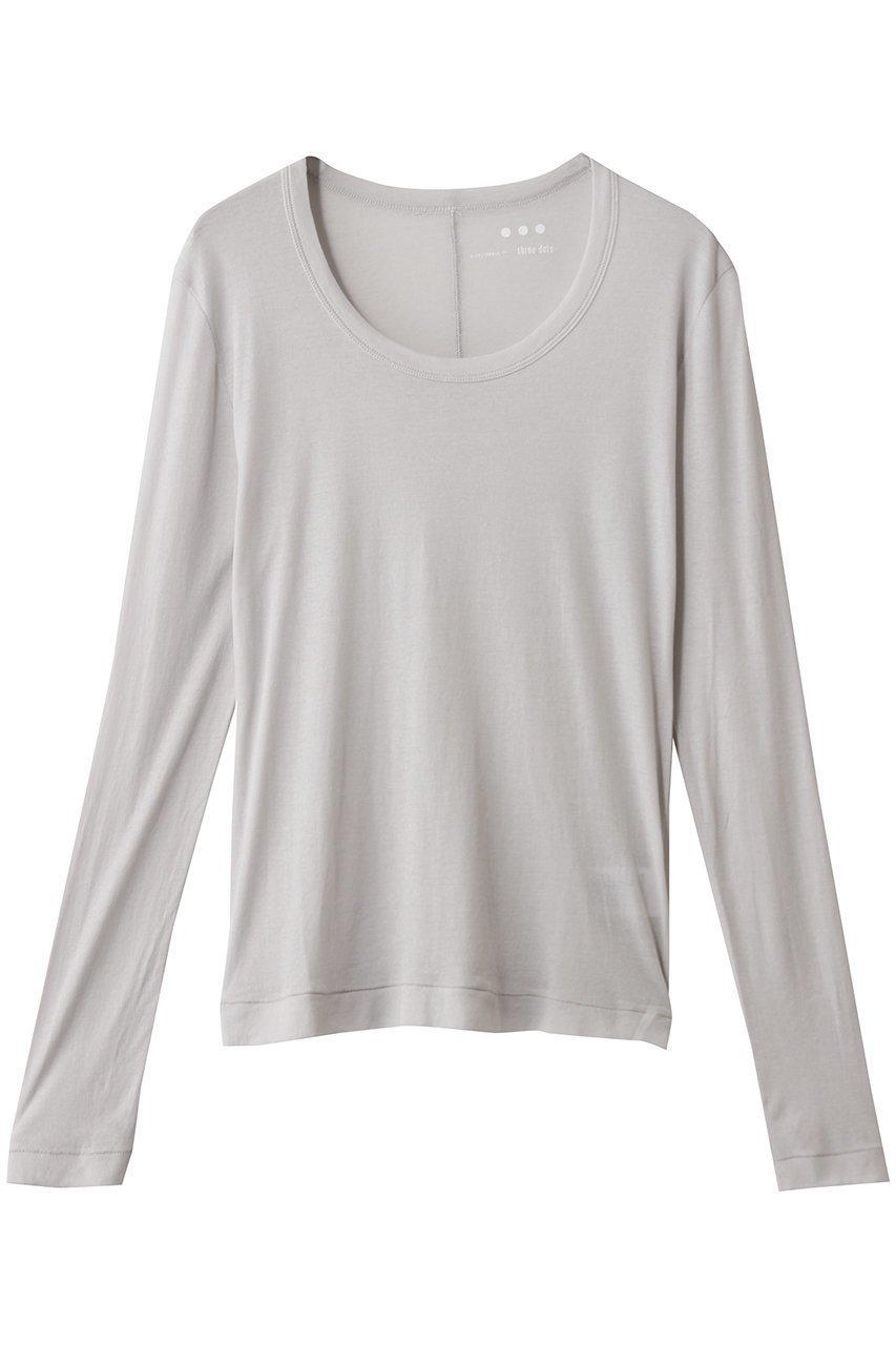 【スリー ドッツ/three dots】のシアージェシカ スクープネックカットソー インテリア・キッズ・メンズ・レディースファッション・服の通販 founy(ファニー) 　ファッション　Fashion　レディースファッション　Fashion for Women　トップス・カットソー　Cut & Sew Tops　シャツ・ブラウス・オフィスカジュアル　Elegant Blouses & Button-Ups　ロングTシャツ・Tシャツ　Longline T-Shirts & Tees　カットソー・ベーシックTシャツ　Cut-and-Sewn Tops / Stretch Tees & Basics　インナー　Innerwear　キャミソール　Camisole, Spaghetti Strap Top　シアー　Sheer, See-Through　スリーブ　Sleeve, Long Sleeve / Short Sleeve　タンク　Tank Top, Sleeveless Top　バランス　Balance, Style Balance　ロング　Long, Long-Length　クールグレイ|ID: prp329100004904777 ipo3291000000036715225