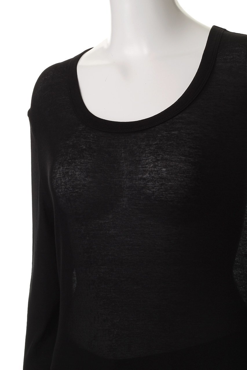 【スリー ドッツ/three dots】のシアージェシカ スクープネックカットソー 人気、トレンドファッション・服の通販 founy(ファニー) 　ファッション　Fashion　レディースファッション　Fashion for Women　トップス・カットソー　Cut & Sew Tops　シャツ・ブラウス・オフィスカジュアル　Elegant Blouses & Button-Ups　ロングTシャツ・Tシャツ　Longline T-Shirts & Tees　カットソー・ベーシックTシャツ　Cut-and-Sewn Tops / Stretch Tees & Basics　インナー　Innerwear　キャミソール　Camisole, Spaghetti Strap Top　シアー　Sheer, See-Through　スリーブ　Sleeve, Long Sleeve / Short Sleeve　タンク　Tank Top, Sleeveless Top　バランス　Balance, Style Balance　ロング　Long, Long-Length　other-5|ID: prp329100004904777 ipo3291000000036715230