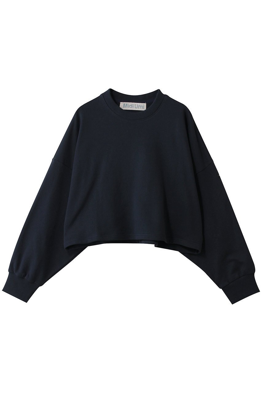 【ミディウミ/MidiUmi】のshort sweat PO プルオーバー インテリア・キッズ・メンズ・レディースファッション・服の通販 founy(ファニー) 　ファッション　Fashion　レディースファッション　Fashion for Women　トップス・カットソー　Cut & Sew Tops　シャツ・ブラウス・オフィスカジュアル　Elegant Blouses & Button-Ups　レディースパーカー・カジュアルフーディー　Casual Hoodies & Sweatshirts　ロングTシャツ・Tシャツ　Longline T-Shirts & Tees　カジュアルプルオーバー・ニットトップス　Pullovers & Knit Tops / Casual Pullovers　スウェット・クルーネックトップス　Sweatshirts & Crewnecks / Relaxed Fit Sweat Tops　カットソー・ベーシックTシャツ　Cut-and-Sewn Tops / Stretch Tees & Basics　カットソー　Cut and Sewn Top　ショート　Short, Short Length　ボトム　Bottoms, Lower Wear　ワイド　Wide, Wide Fit　navy|ID: prp329100004904778 ipo3291000000036715236