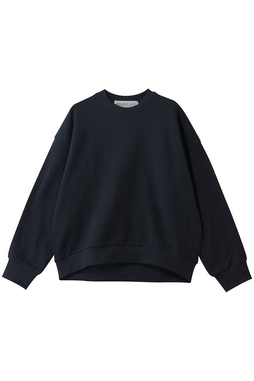 【ミディウミ/MidiUmi】のwide sweat PO プルオーバー インテリア・キッズ・メンズ・レディースファッション・服の通販 founy(ファニー) 　ファッション　Fashion　レディースファッション　Fashion for Women　トップス・カットソー　Cut & Sew Tops　シャツ・ブラウス・オフィスカジュアル　Elegant Blouses & Button-Ups　レディースパーカー・カジュアルフーディー　Casual Hoodies & Sweatshirts　ロングTシャツ・Tシャツ　Longline T-Shirts & Tees　カジュアルプルオーバー・ニットトップス　Pullovers & Knit Tops / Casual Pullovers　スウェット・クルーネックトップス　Sweatshirts & Crewnecks / Relaxed Fit Sweat Tops　カットソー・ベーシックTシャツ　Cut-and-Sewn Tops / Stretch Tees & Basics　シンプル　Simple, Minimal　スウェット / スエット　Sweatshirt, Sweatwear　ヘムライン　Hemline, Bottom Cut　ボトム　Bottoms, Lower Wear　ワイド　Wide, Wide Fit　navy|ID: prp329100004904779 ipo3291000000036715244