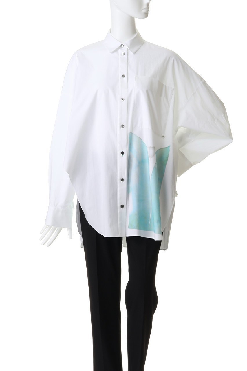 【エンフォルド/ENFOLD】のTWO-WAY BASIC SHIRT 人気、トレンドファッション・服の通販 founy(ファニー) 　ファッション　Fashion　レディースファッション　Fashion for Women　トップス・カットソー　Cut & Sew Tops　シャツ・ブラウス・オフィスカジュアル　Elegant Blouses & Button-Ups　シェイプ　Shape, Slim Fit　シンプル　Simple, Minimal　スリーブ　Sleeve, Long Sleeve / Short Sleeve　プリント　Print, Printed Pattern　ボトム　Bottoms, Lower Wear　ロング　Long, Long-Length　other-2|ID: prp329100004904786 ipo3291000000036715315