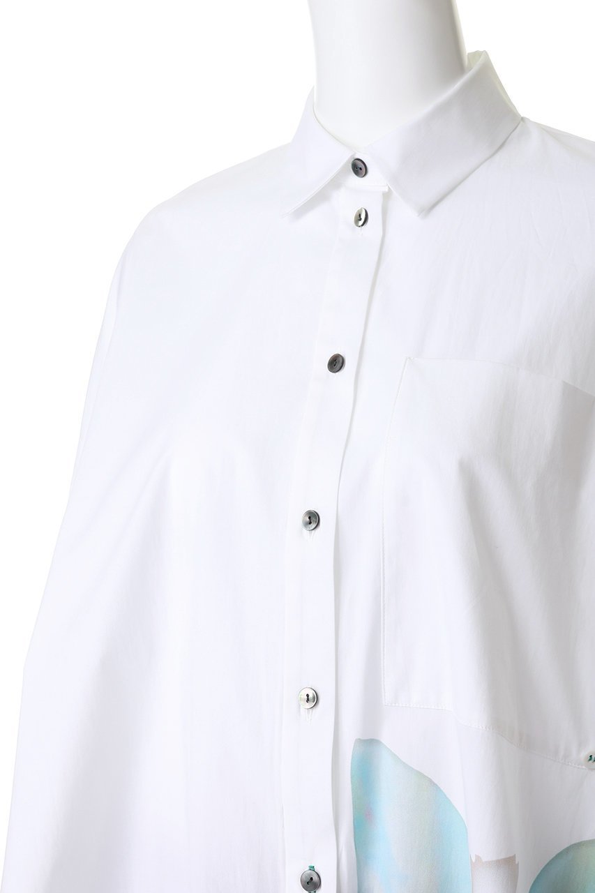 【エンフォルド/ENFOLD】のTWO-WAY BASIC SHIRT 人気、トレンドファッション・服の通販 founy(ファニー) 　ファッション　Fashion　レディースファッション　Fashion for Women　トップス・カットソー　Cut & Sew Tops　シャツ・ブラウス・オフィスカジュアル　Elegant Blouses & Button-Ups　シェイプ　Shape, Slim Fit　シンプル　Simple, Minimal　スリーブ　Sleeve, Long Sleeve / Short Sleeve　プリント　Print, Printed Pattern　ボトム　Bottoms, Lower Wear　ロング　Long, Long-Length　other-5|ID: prp329100004904786 ipo3291000000036715318