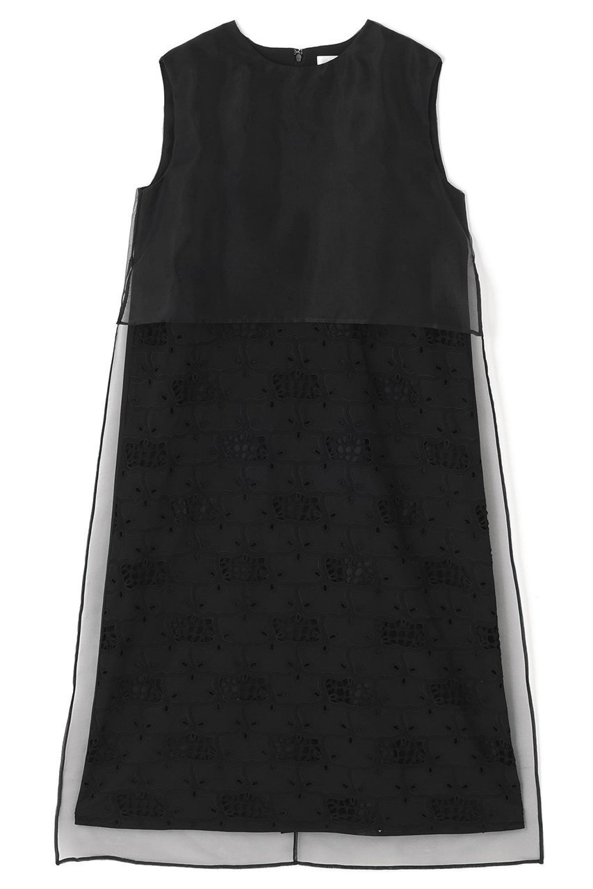 【アドーア/ADORE】のラティスエンブロイダリーワンピース インテリア・キッズ・メンズ・レディースファッション・服の通販 founy(ファニー) 　ファッション　Fashion　レディースファッション　Fashion for Women　ワンピース　Dresses　チュニック　Tunic Tops & Dresses　オーガンジー　Organza Fabric　チュニック　Tunic, Long Top　ドレス　Dress, One-Piece　モチーフ　Motif, Design Theme　レース　Lace, Lace Fabric　エレガント 上品　Elegant　ブラック|ID: prp329100004904797 ipo3291000000036715402