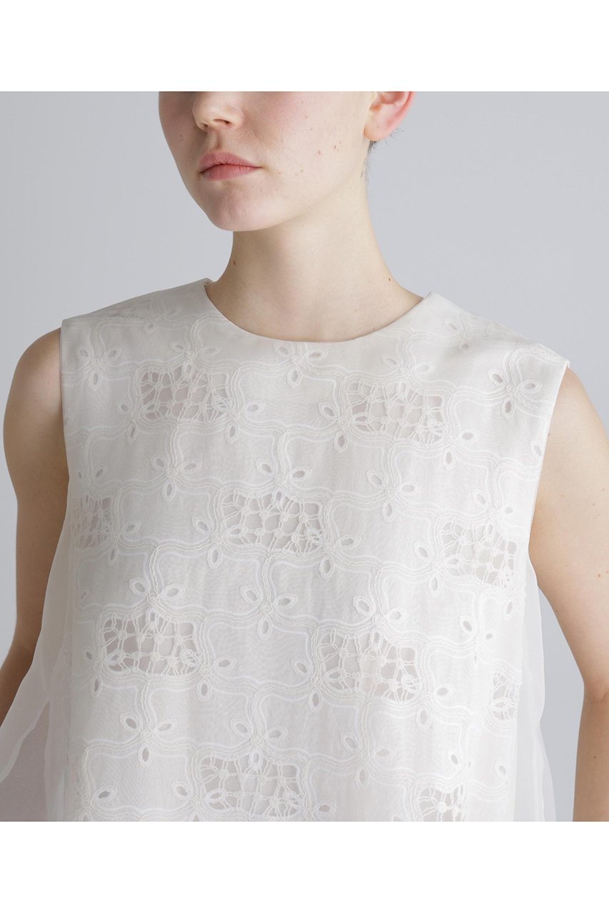 【アドーア/ADORE】のラティスエンブロイダリーワンピース 人気、トレンドファッション・服の通販 founy(ファニー) 　ファッション　Fashion　レディースファッション　Fashion for Women　ワンピース　Dresses　チュニック　Tunic Tops & Dresses　オーガンジー　Organza Fabric　チュニック　Tunic, Long Top　ドレス　Dress, One-Piece　モチーフ　Motif, Design Theme　レース　Lace, Lace Fabric　エレガント 上品　Elegant　other-4|ID: prp329100004904797 ipo3291000000036715405