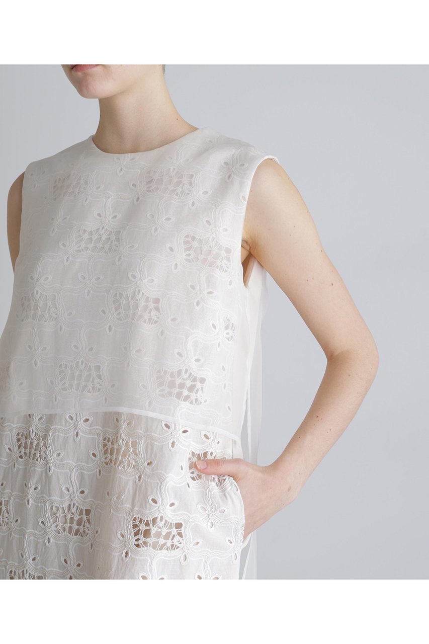 【アドーア/ADORE】のラティスエンブロイダリーワンピース 人気、トレンドファッション・服の通販 founy(ファニー) 　ファッション　Fashion　レディースファッション　Fashion for Women　ワンピース　Dresses　チュニック　Tunic Tops & Dresses　オーガンジー　Organza Fabric　チュニック　Tunic, Long Top　ドレス　Dress, One-Piece　モチーフ　Motif, Design Theme　レース　Lace, Lace Fabric　エレガント 上品　Elegant　other-5|ID: prp329100004904797 ipo3291000000036715406