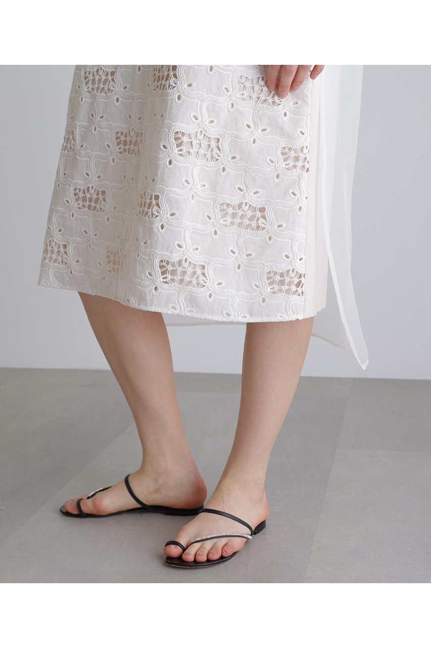 【アドーア/ADORE】のラティスエンブロイダリーワンピース 人気、トレンドファッション・服の通販 founy(ファニー) 　ファッション　Fashion　レディースファッション　Fashion for Women　ワンピース　Dresses　チュニック　Tunic Tops & Dresses　オーガンジー　Organza Fabric　チュニック　Tunic, Long Top　ドレス　Dress, One-Piece　モチーフ　Motif, Design Theme　レース　Lace, Lace Fabric　エレガント 上品　Elegant　other-7|ID: prp329100004904797 ipo3291000000036715408