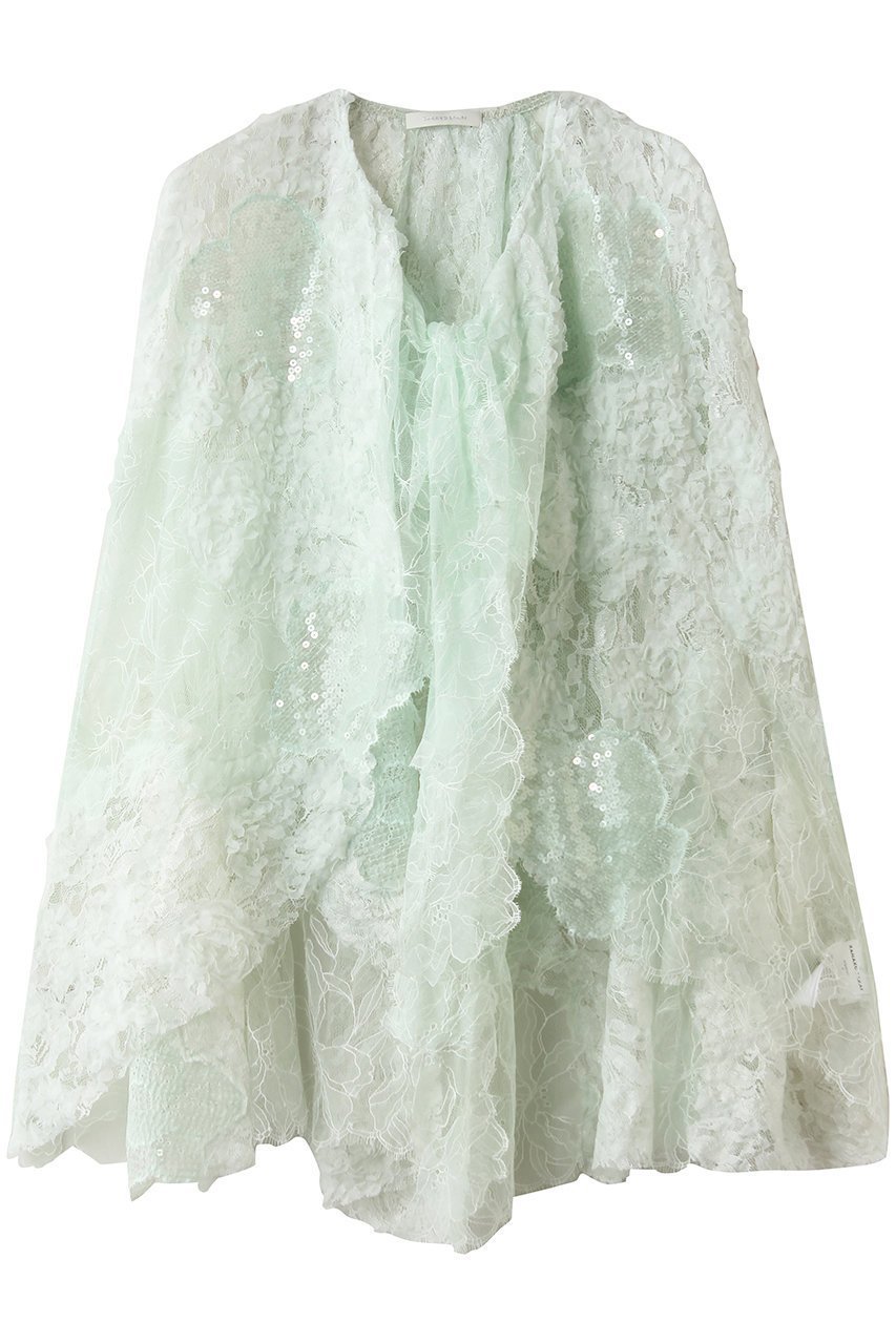 【カナコ サカイ/KANAKO SAKAI】のレース パッチワーク ケープ インテリア・キッズ・メンズ・レディースファッション・服の通販 founy(ファニー) ファッション Fashion レディースファッション Fashion for Women トップス・カットソー Cut & Sew Tops シャツ・ブラウス・オフィスカジュアル Elegant Blouses & Button-Ups エレガント 上品 Elegant スリーブ Sleeve, Long Sleeve / Short Sleeve デニム Denim, Jeans Material ドレス Dress, One-Piece パッチワーク Patchwork, Mixed Fabric レース Lace, Lace Fabric ロング Long, Long-Length ライトグリーン|ID: prp329100004904802 ipo3291000000036715434