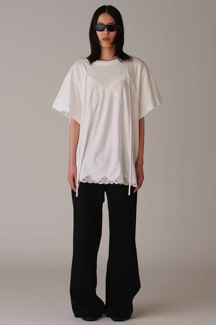 【アンスクリア/INSCRIRE】のHybrid ランジェリー Tシャツ 人気、トレンドファッション・服の通販 founy(ファニー) ファッション Fashion レディースファッション Fashion for Women 下着・ランジェリー Lingerie & Intimates その他ランジェリー・インナーアイテム Other Lingerie / Intimates トップス・カットソー Cut & Sew Tops ショート Short, Short Length ジャケット Jacket, Outerwear スリーブ Sleeve, Long Sleeve / Short Sleeve フェミニン Feminine, Girly フレア Flare, Flared ランジェリー Lingerie, Intimate Wear リボン Ribbon, Bow ワイド Wide, Wide Fit other-6|ID: prp329100004904803 ipo3291000000036715448