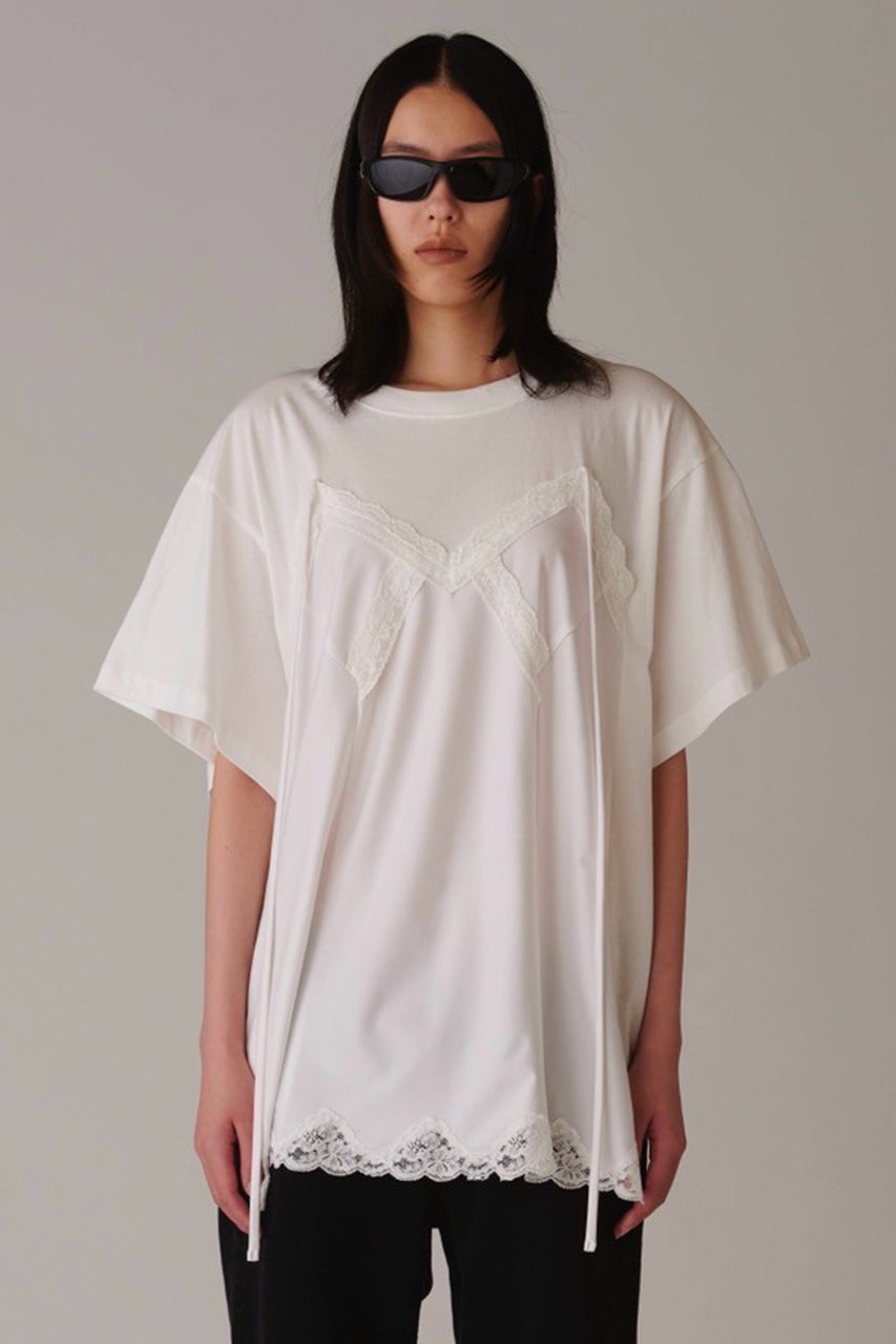 【アンスクリア/INSCRIRE】のHybrid ランジェリー Tシャツ 人気、トレンドファッション・服の通販 founy(ファニー) ファッション Fashion レディースファッション Fashion for Women 下着・ランジェリー Lingerie & Intimates その他ランジェリー・インナーアイテム Other Lingerie / Intimates トップス・カットソー Cut & Sew Tops ショート Short, Short Length ジャケット Jacket, Outerwear スリーブ Sleeve, Long Sleeve / Short Sleeve フェミニン Feminine, Girly フレア Flare, Flared ランジェリー Lingerie, Intimate Wear リボン Ribbon, Bow ワイド Wide, Wide Fit other-7|ID: prp329100004904803 ipo3291000000036715449