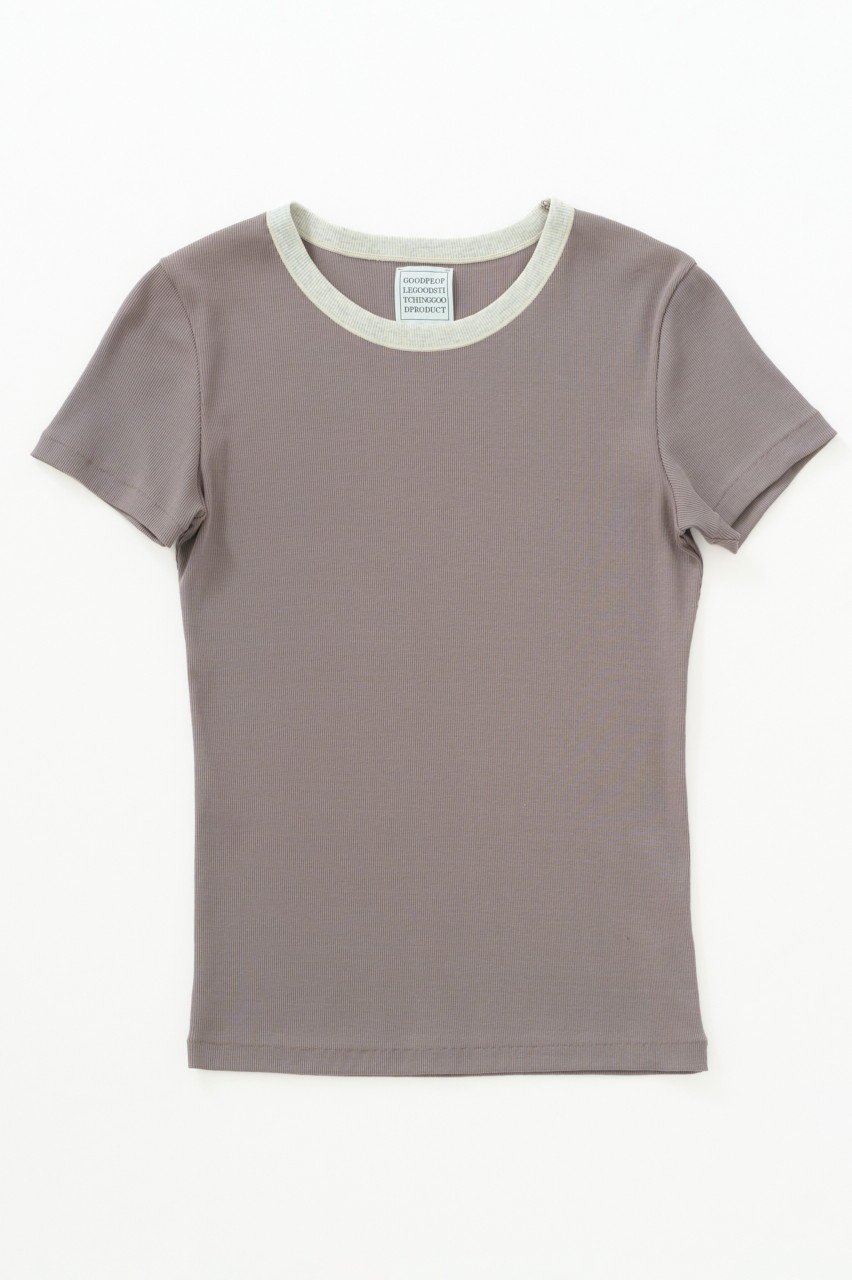 【グッド ピープル グッド ステッチング グッド プロダクト/GOOD PEOPLE GOOD STITCHING GOOD PRODUCT】のコントラスト トリム ショートスリーブ Tシャツ 人気、トレンドファッション・服の通販 founy(ファニー) 　ファッション　Fashion　レディースファッション　Fashion for Women　トップス・カットソー　Cut & Sew Tops　シャツ・ブラウス・オフィスカジュアル　Elegant Blouses & Button-Ups　ロングTシャツ・Tシャツ　Longline T-Shirts & Tees　カットソー・ベーシックTシャツ　Cut-and-Sewn Tops / Stretch Tees & Basics　おすすめ　Recommended / Our Picks　ショート　Short, Short Length　ストレッチ　Stretch, Stretchy Fabric　スリーブ　Sleeve, Long Sleeve / Short Sleeve　エレガント 上品　Elegant　夏　Summer　春　Spring　S/S・春夏　SS, Spring/Summer, Warm Season　other-6|ID: prp329100004904814 ipo3291000000036715548