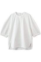 【エブール/ebure】のソフトツイストポンチ ボリュームスリーブカットソー 人気、トレンドファッション・服の通販 founy(ファニー) ファッション Fashion レディースファッション Fashion for Women トップス・カットソー Cut & Sew Tops シャツ・ブラウス・オフィスカジュアル Elegant Blouses & Button-Ups ロングTシャツ・Tシャツ Longline T-Shirts & Tees カットソー・ベーシックTシャツ Cut-and-Sewn Tops / Stretch Tees & Basics ボリューム袖・フリルスリーブブラウス Voluminous & Ruffle Sleeves / Puffy Sleeve Tops カットソー Cut and Sewn Top ショート Short, Short Length シンプル Simple, Minimal スリット Slit, Slit Detail スリーブ Sleeve, Long Sleeve / Short Sleeve バランス Balance, Style Balance thumbnail ホワイト|ID: prp329100004904818 ipo3291000000036715588