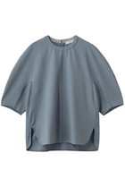 【エブール/ebure】のソフトツイストポンチ ボリュームスリーブカットソー 人気、トレンドファッション・服の通販 founy(ファニー) ファッション Fashion レディースファッション Fashion for Women トップス・カットソー Cut & Sew Tops シャツ・ブラウス・オフィスカジュアル Elegant Blouses & Button-Ups ロングTシャツ・Tシャツ Longline T-Shirts & Tees カットソー・ベーシックTシャツ Cut-and-Sewn Tops / Stretch Tees & Basics ボリューム袖・フリルスリーブブラウス Voluminous & Ruffle Sleeves / Puffy Sleeve Tops カットソー Cut and Sewn Top ショート Short, Short Length シンプル Simple, Minimal スリット Slit, Slit Detail スリーブ Sleeve, Long Sleeve / Short Sleeve バランス Balance, Style Balance thumbnail ブルー|ID: prp329100004904818 ipo3291000000036715589